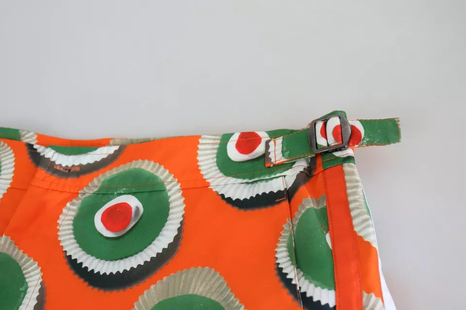Orange Cupcake Beachwear Shorts Swimwear - ventzia