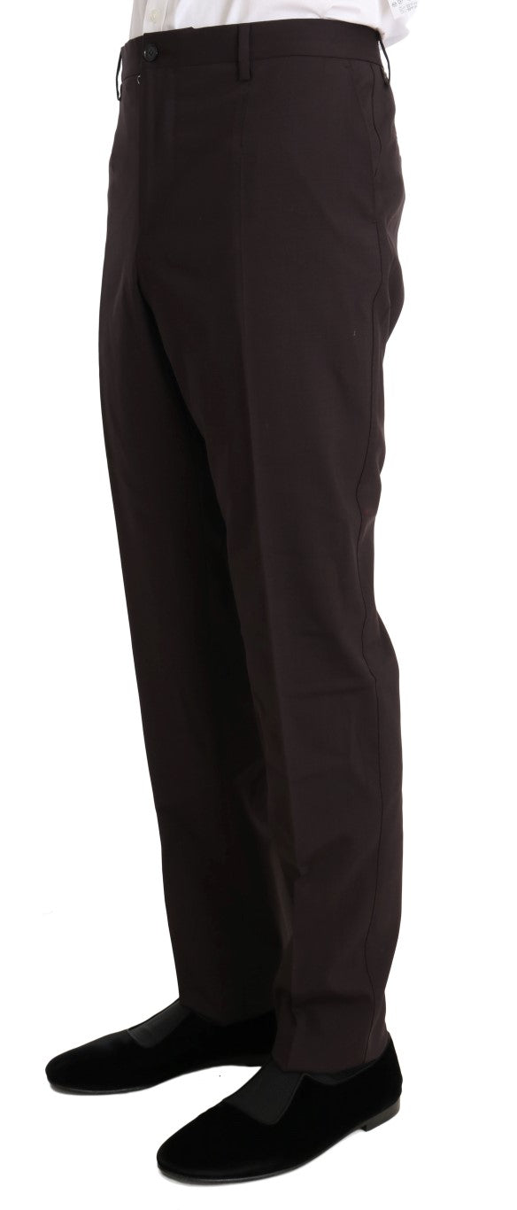 Elegant Bordeaux Double Breasted Suit - ventzia