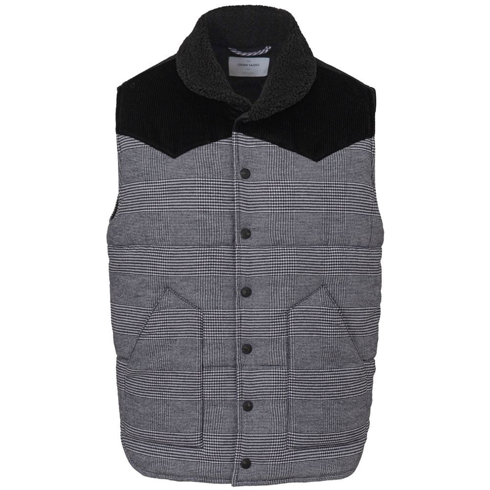 Gray Cotton Sleveless Jacket - ventzia