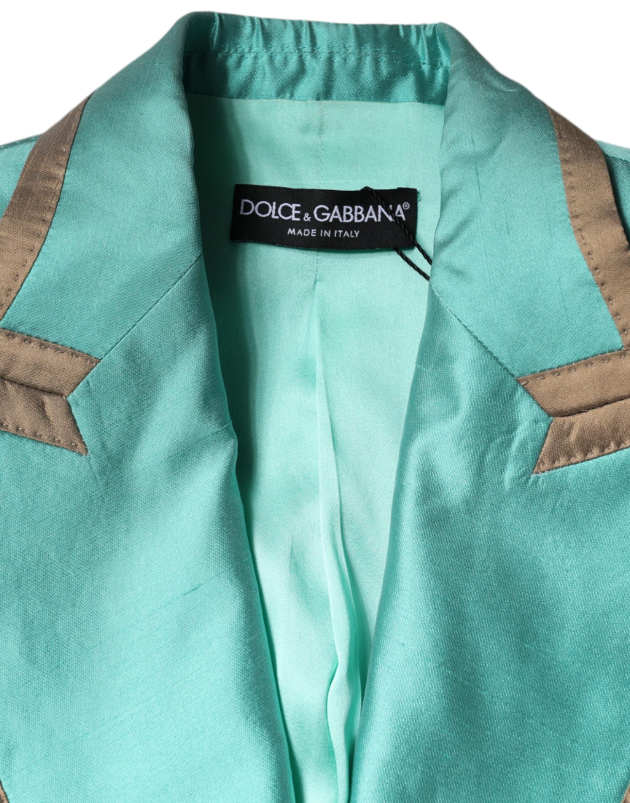 Metallic Green Single Breasted Blazer Jacket - ventzia