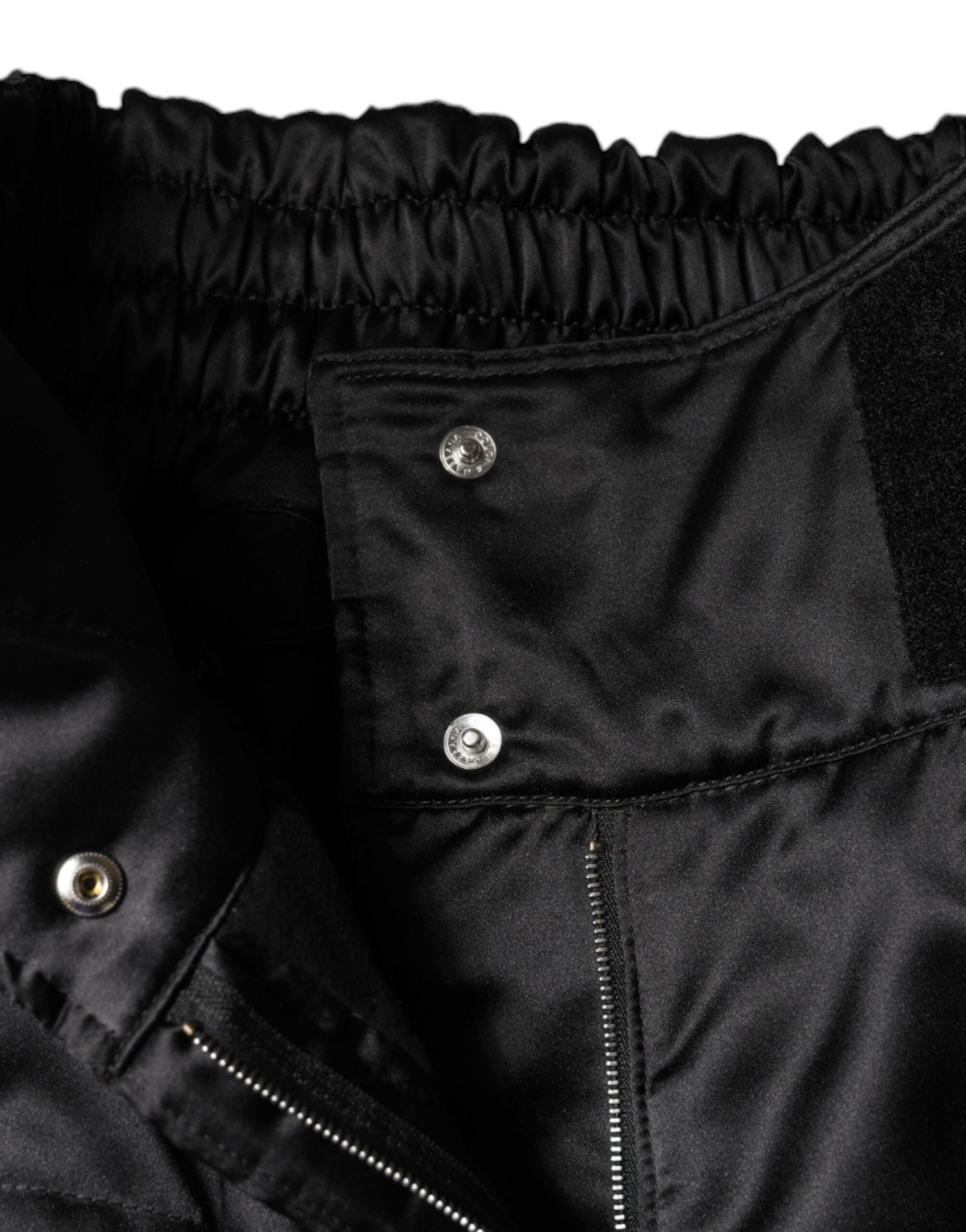 Black Quilted High Waist Women Boot Cut Pants - ventzia