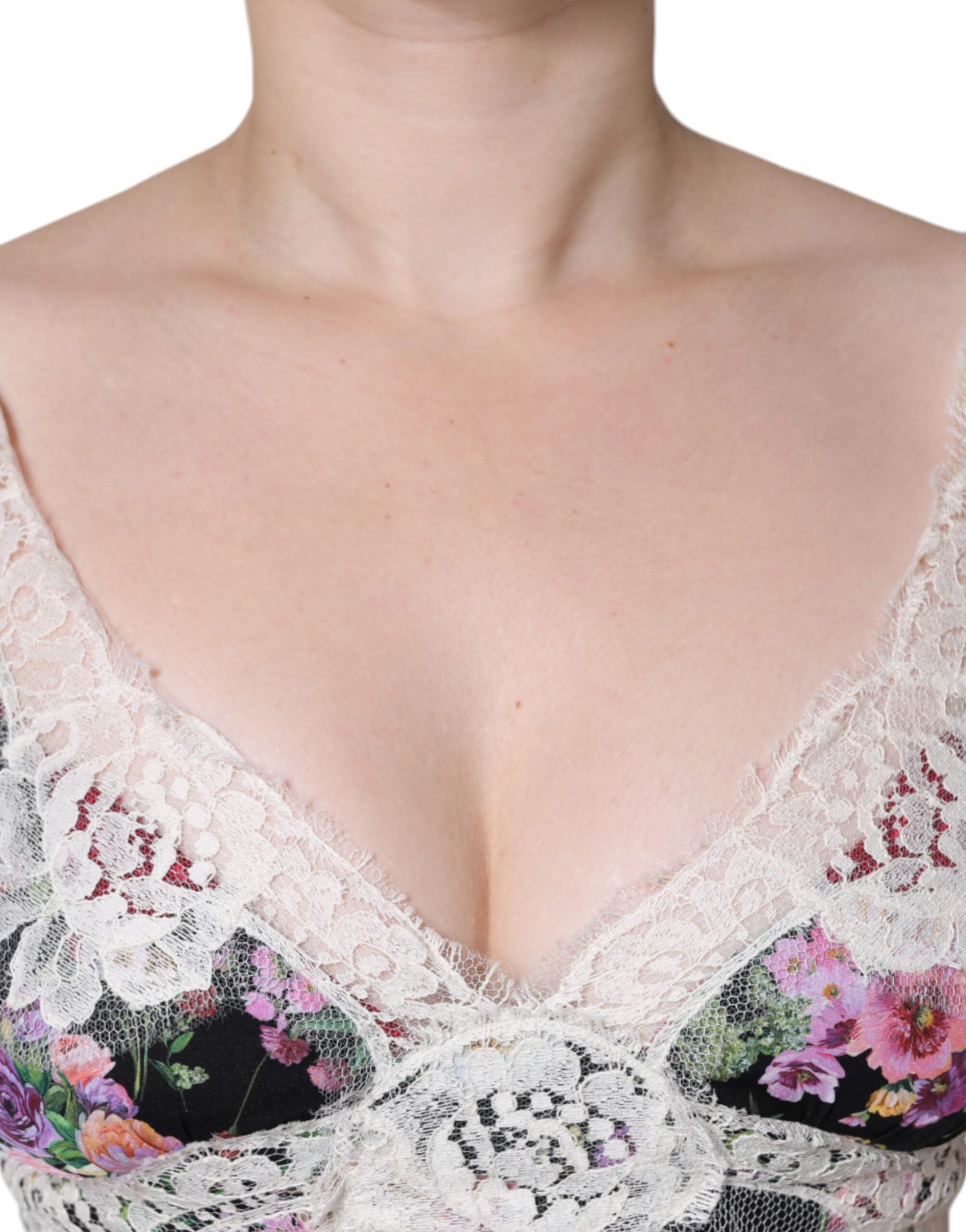 Black Floral Lace Short Sleeves Blouse Top - ventzia