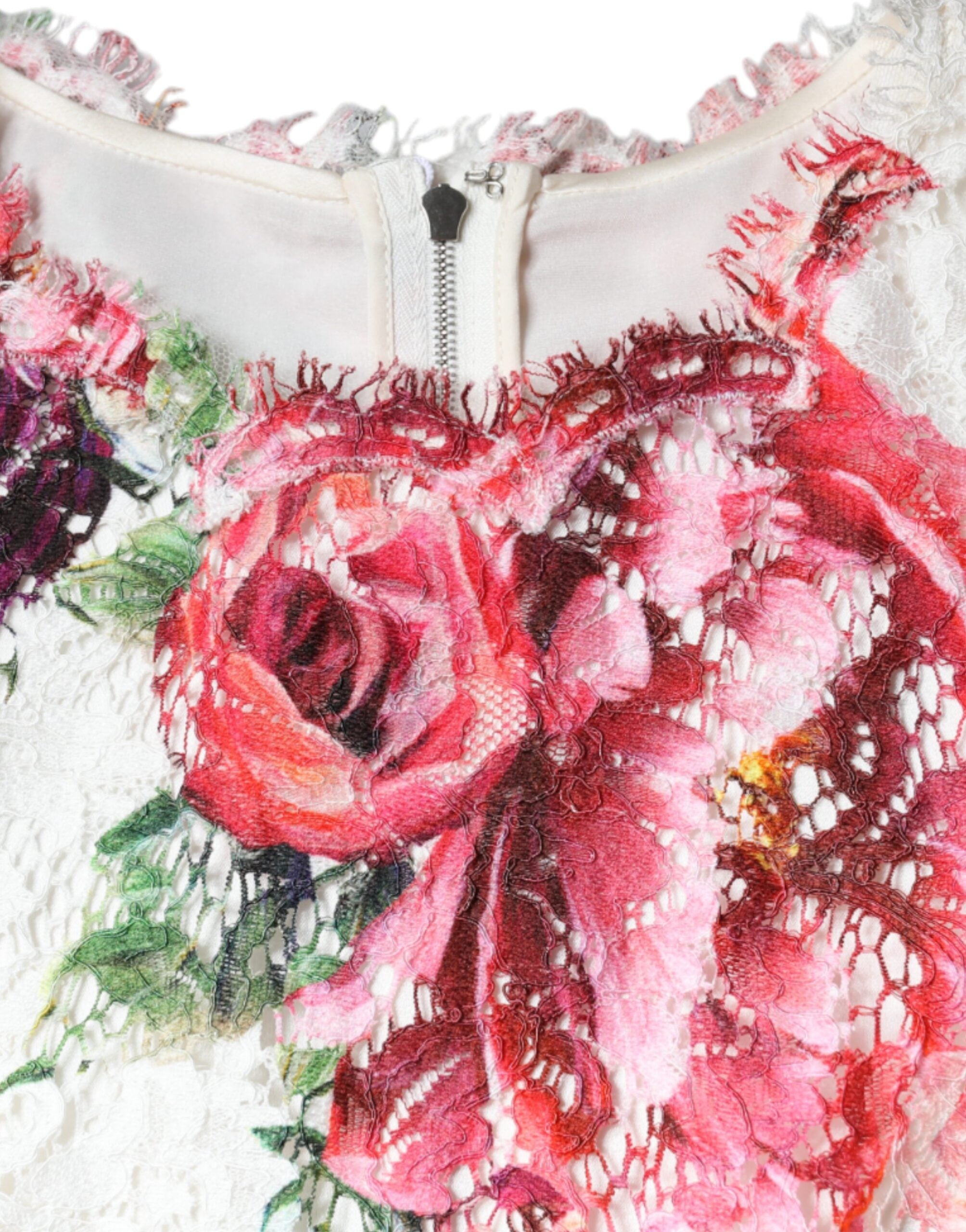 White Peony Lace Short Sleeves Blouse Top - ventzia