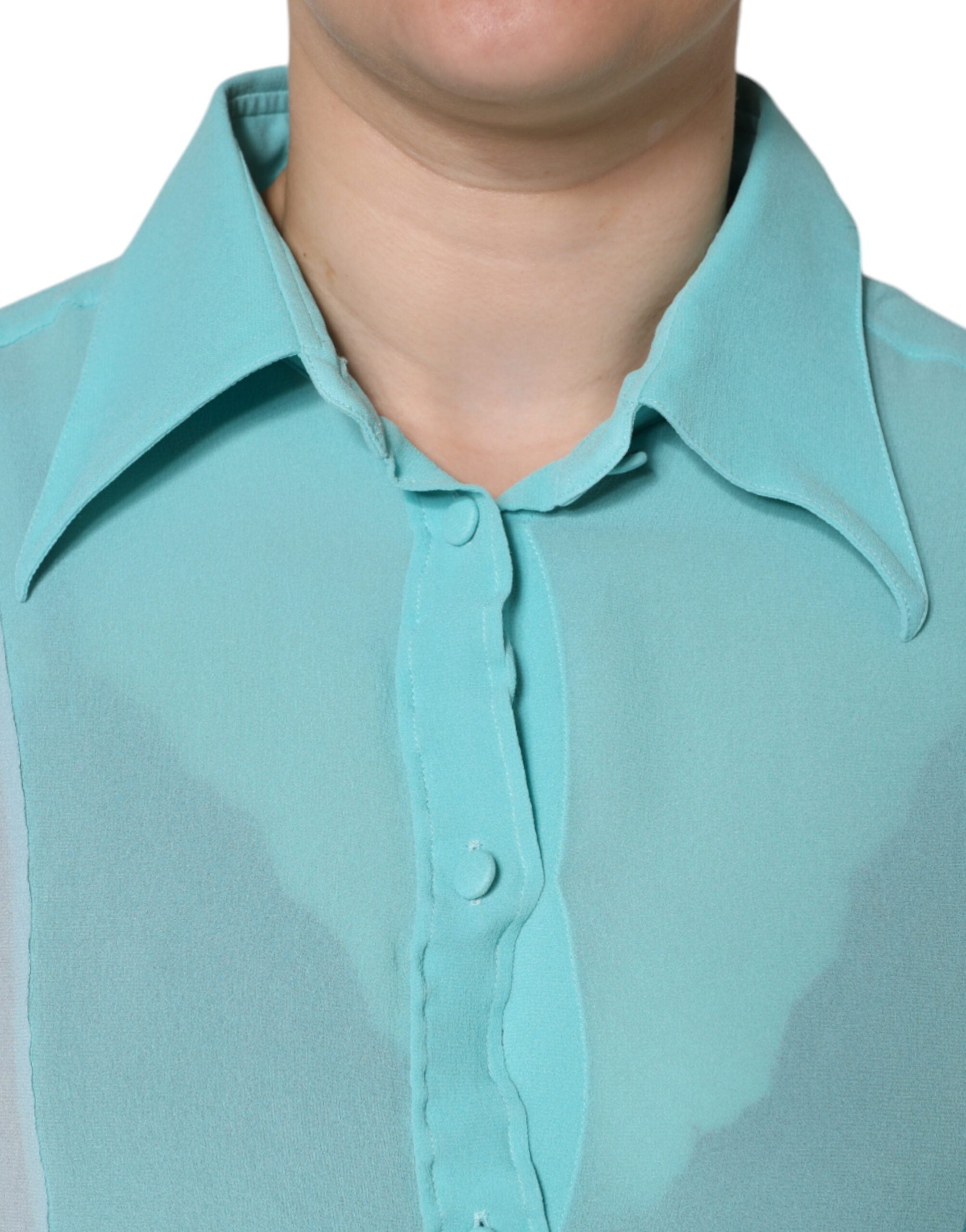Multicolor Long Sleeve Button Blouse Top - ventzia