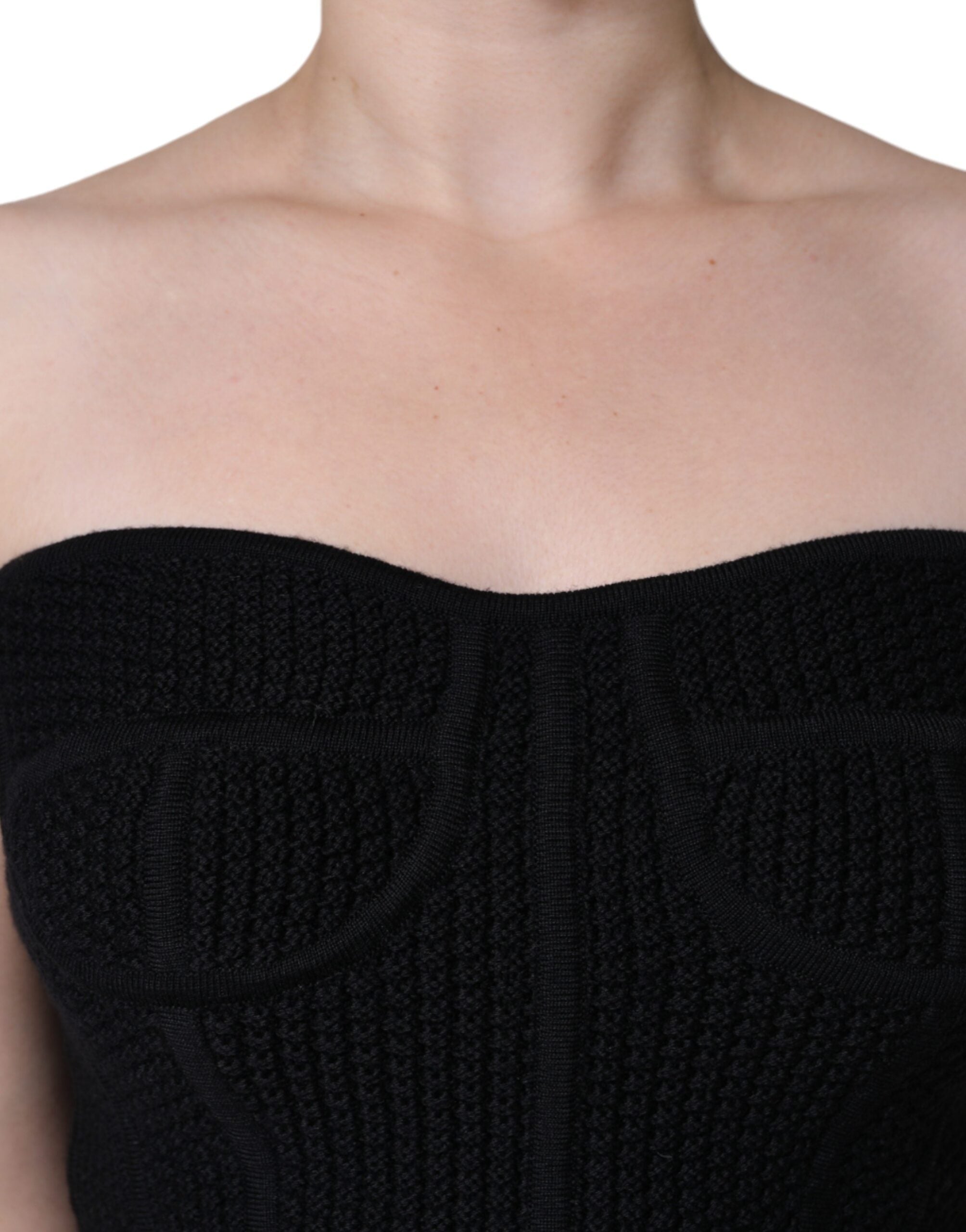 Black Bustier Sleeveless Corset Blouse Top - ventzia