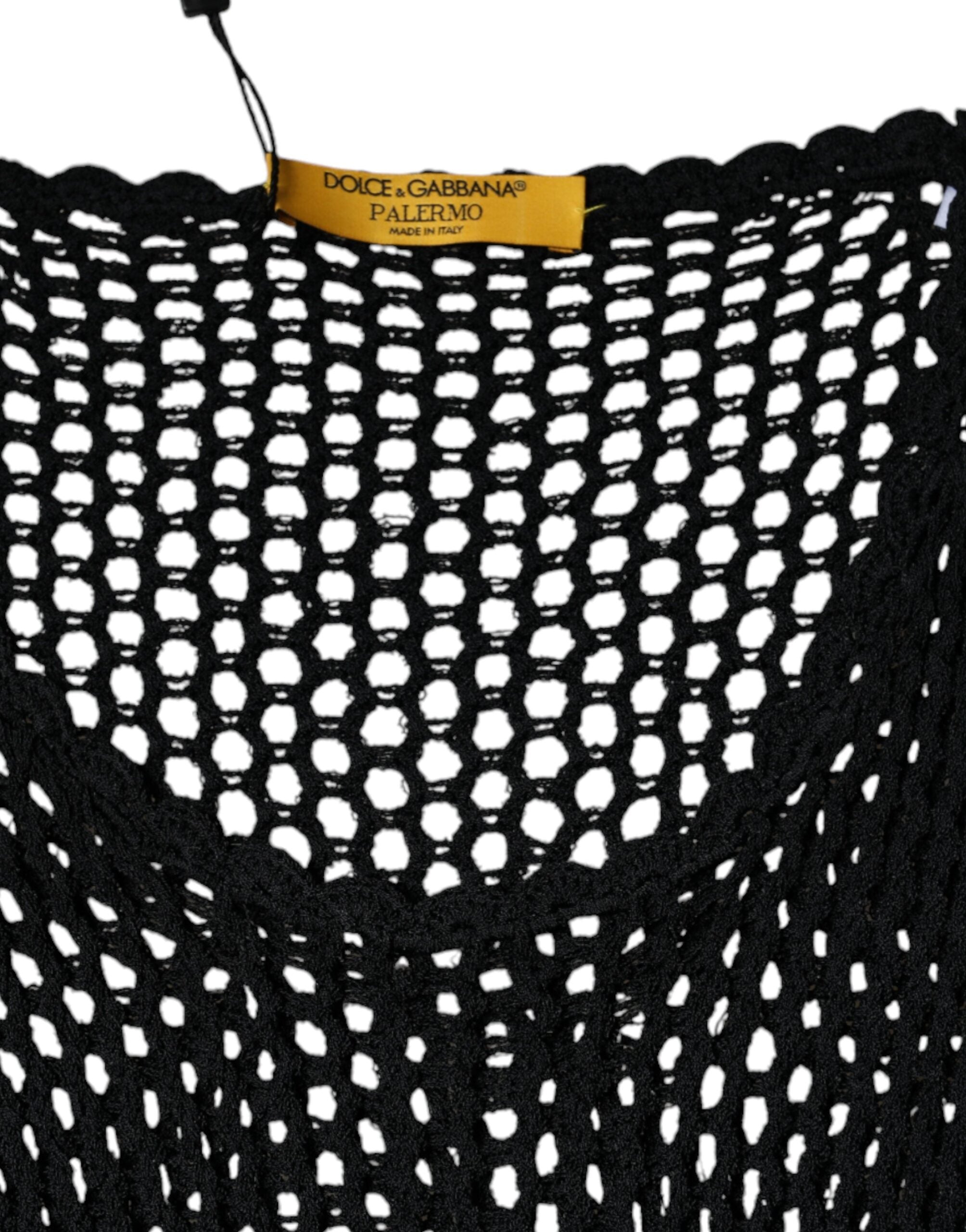 Black Mesh See Through Sleeveless Tank Top - ventzia