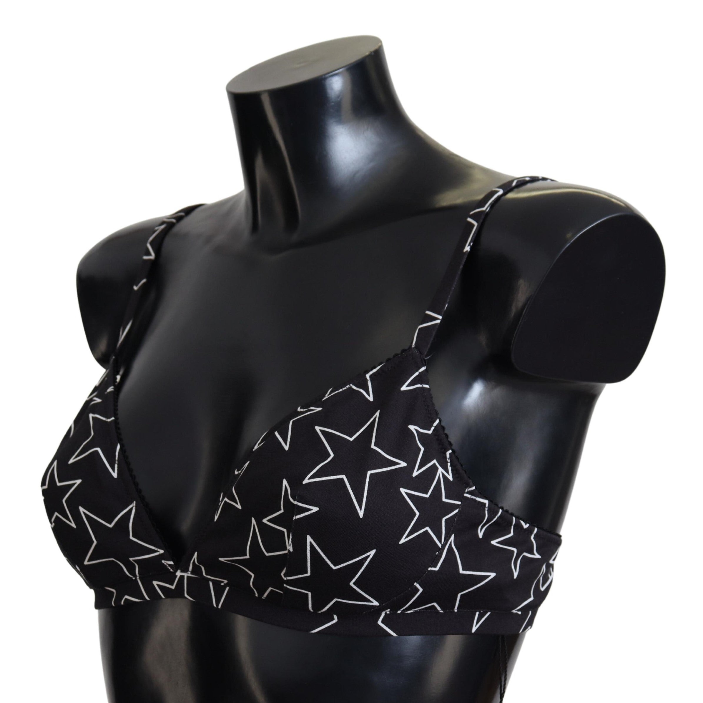 Black Millennials Star Non Wire Cotton Bra Underwear - ventzia
