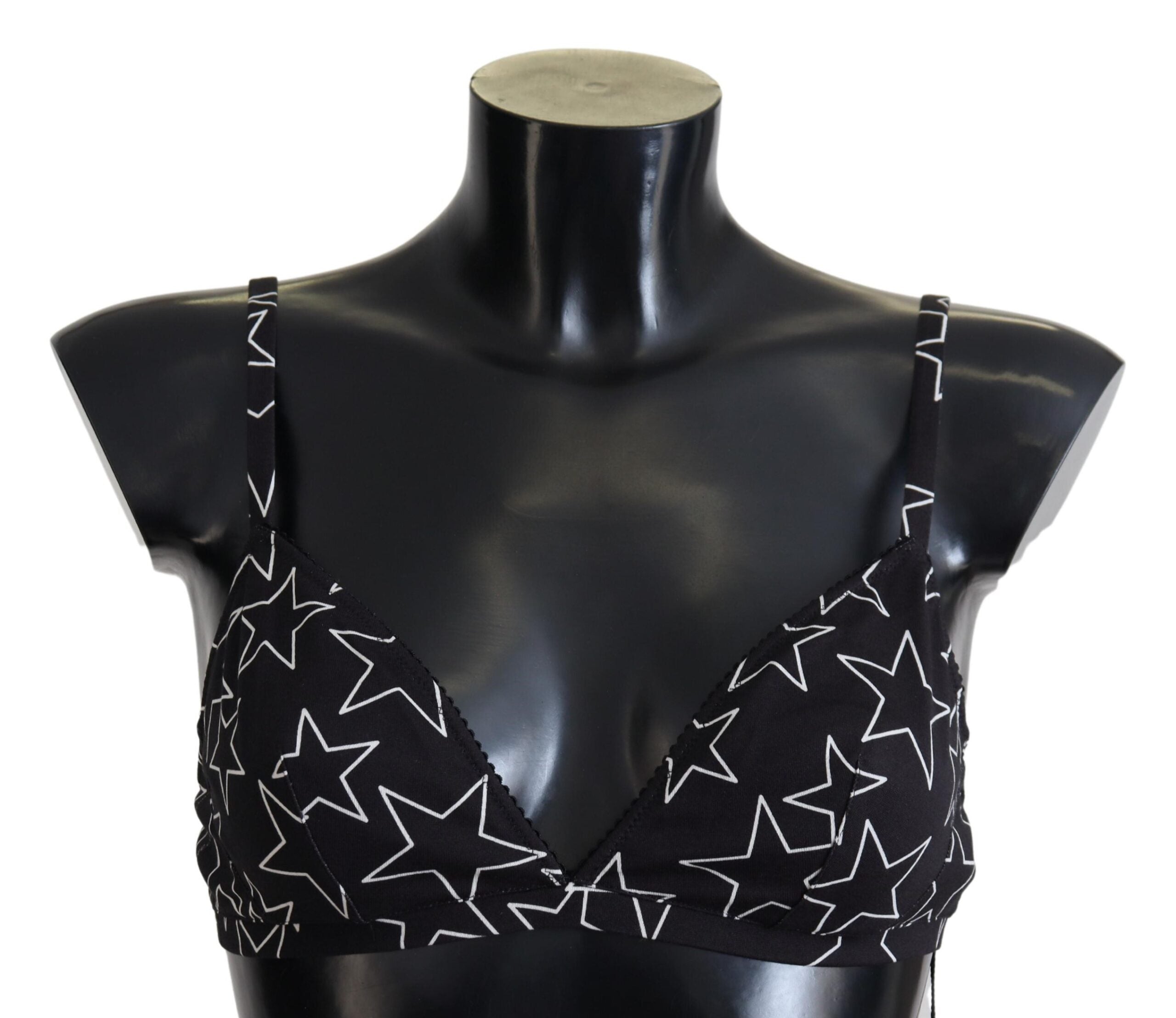 Black Millennials Star Non Wire Cotton Bra Underwear - ventzia