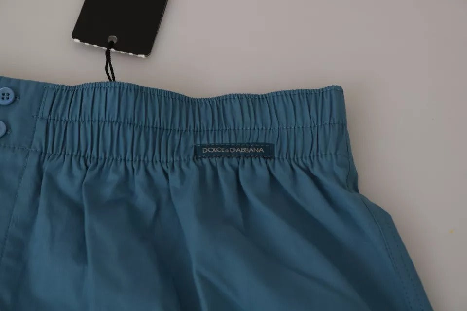 Blue Cotton Regular Boxer Shorts Underwear - ventzia