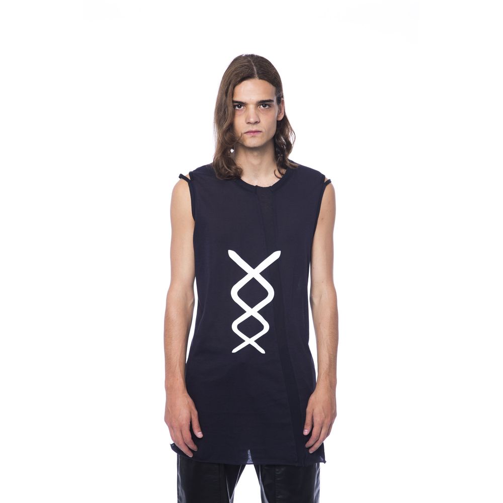 Black Cotton Men Tank Top - ventzia