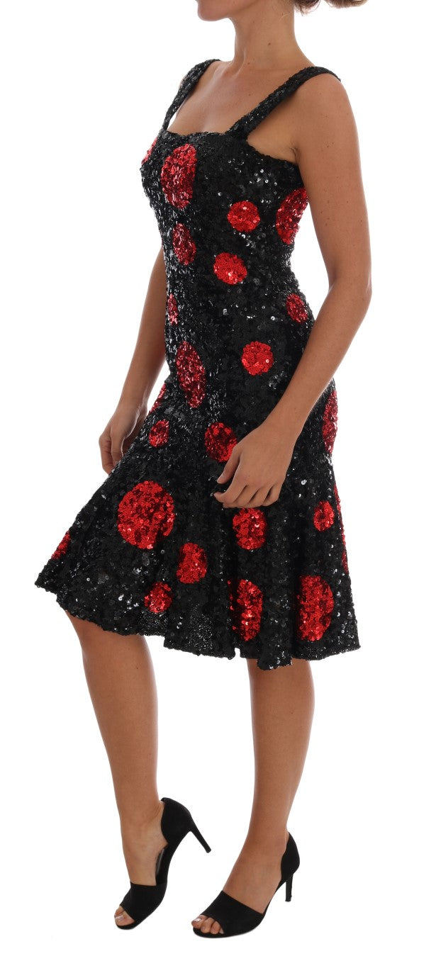 Elegant Polka Dotted Shift Dress - ventzia
