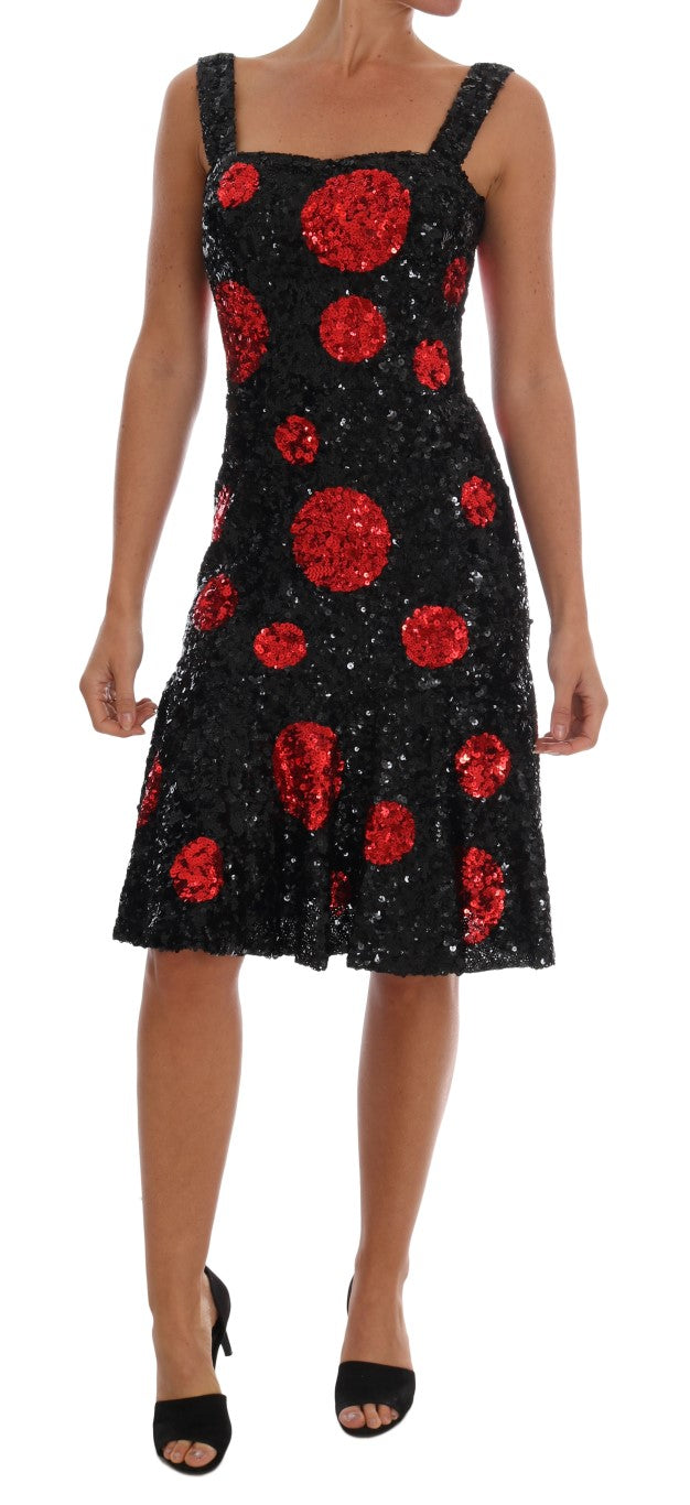 Elegant Polka Dotted Shift Dress - ventzia