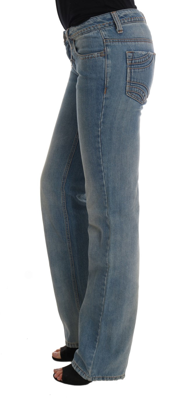 Chic Classic Fit Straight Blue Jeans - ventzia