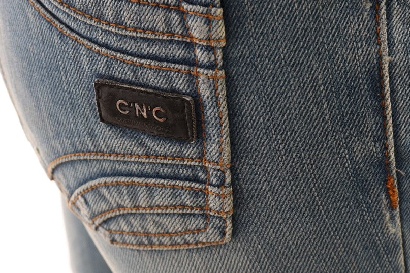 Chic Classic Fit Straight Blue Jeans - ventzia