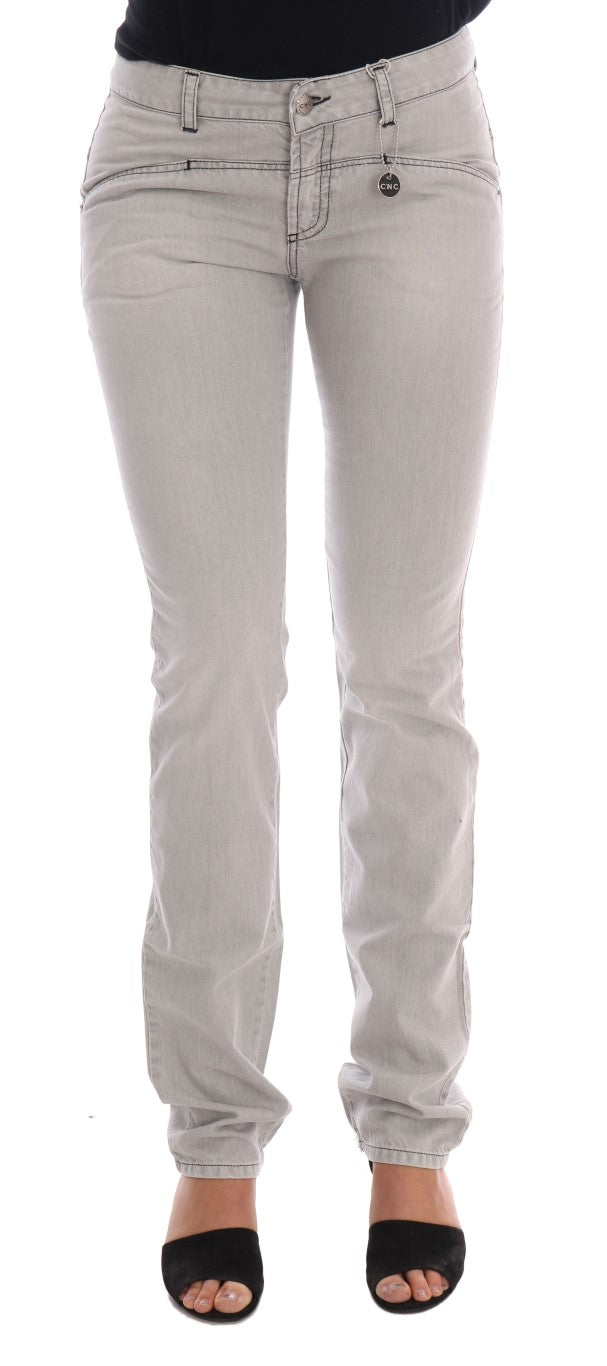 Sophisticated Gray Super Slim Jeans - ventzia