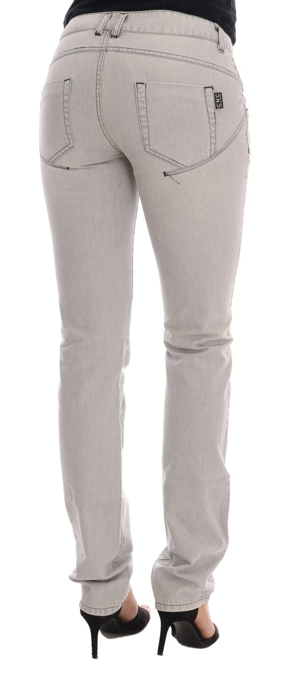 Sophisticated Gray Super Slim Jeans - ventzia