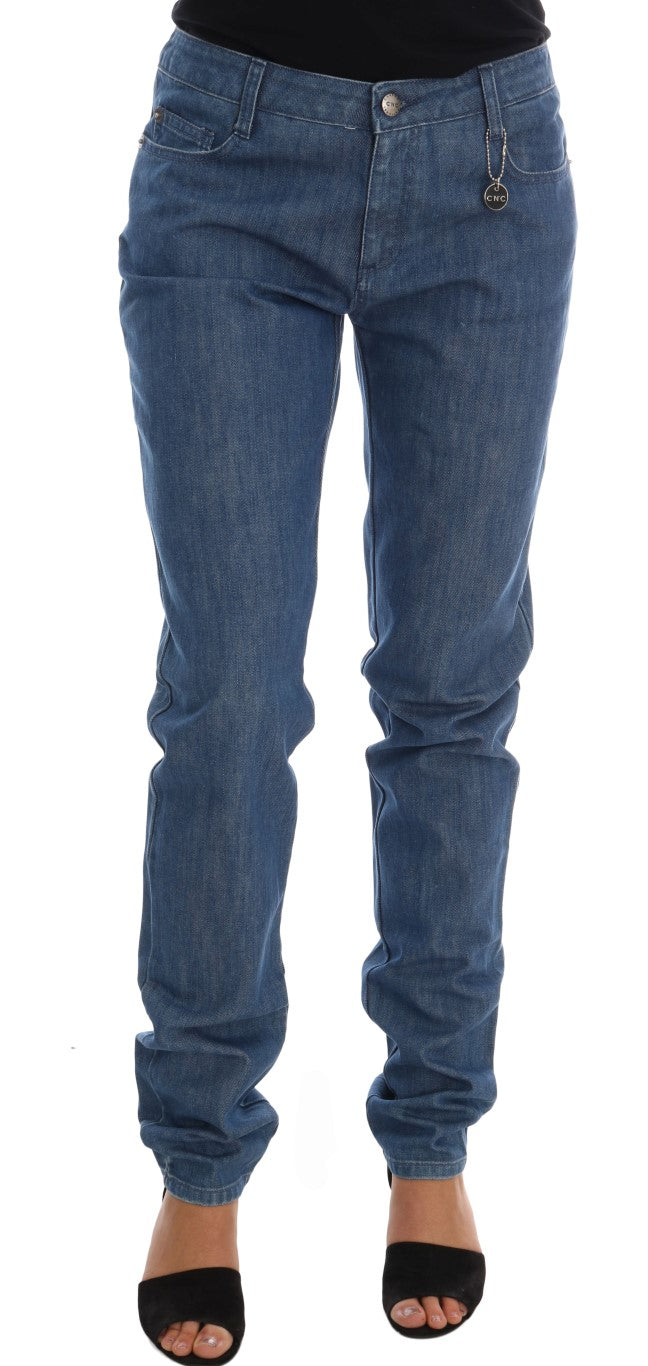 Elegant Boy Fit Blue Wash Jeans - ventzia