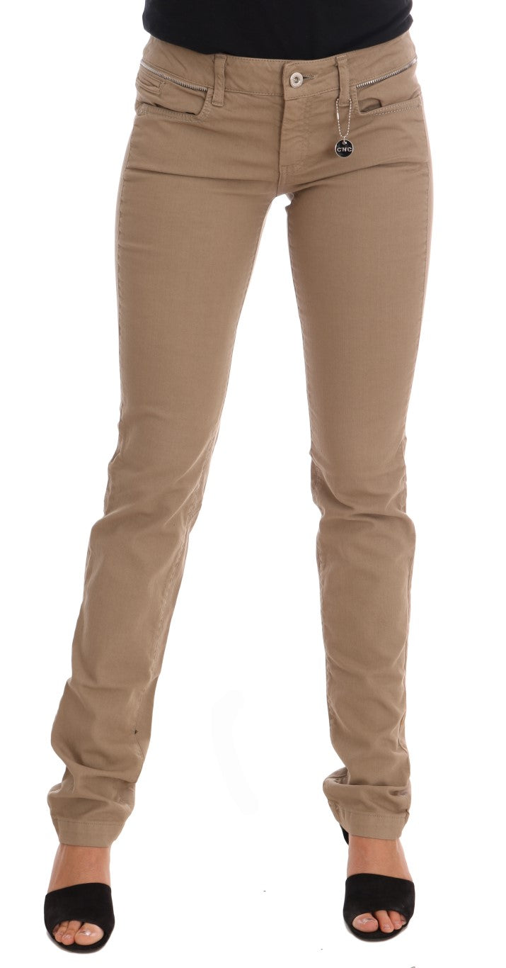 Beige Super Slim Fit Denim Delight - ventzia