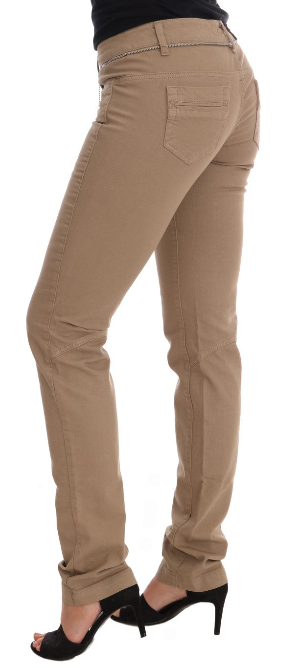 Beige Super Slim Fit Denim Delight - ventzia