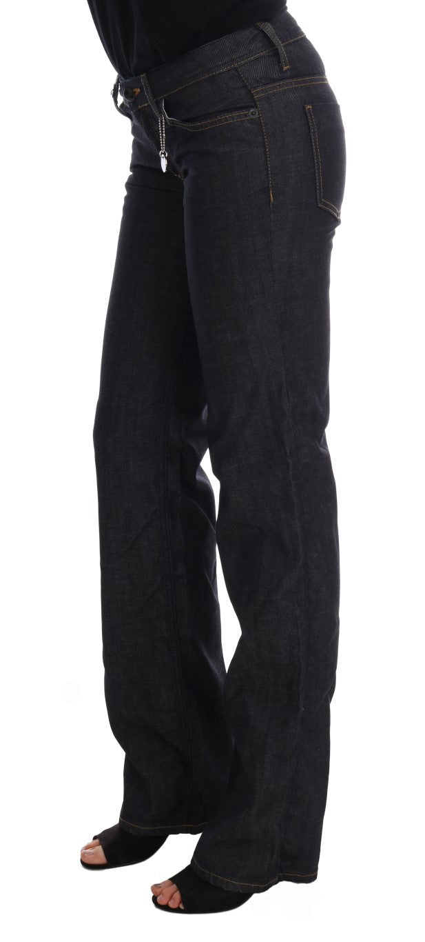 Chic Dark Blue Straight Fit Jeans - ventzia