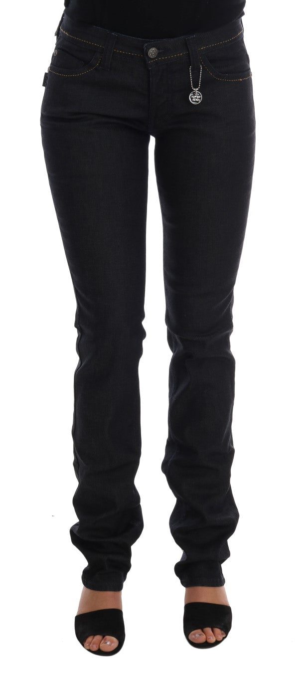Chic Dark Blue Super Slim Fit Jeans - ventzia