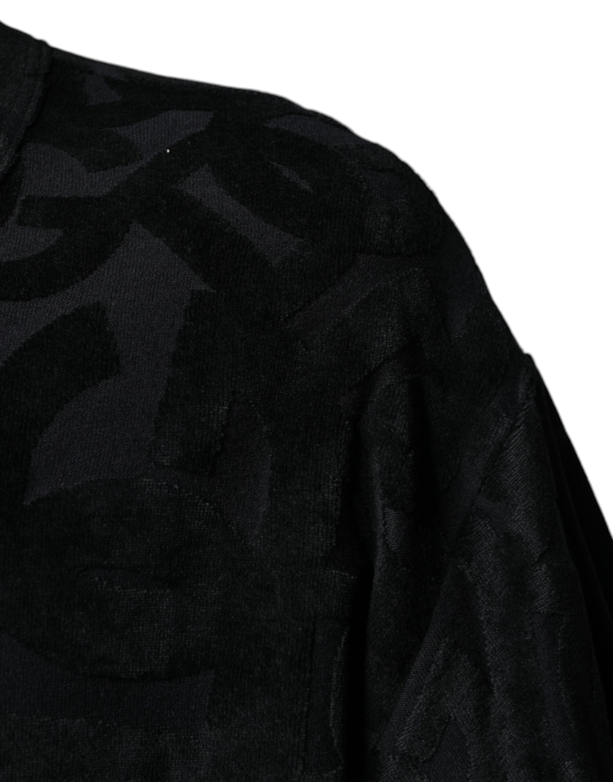 Black DG Mania Logo Print T-shirt - ventzia