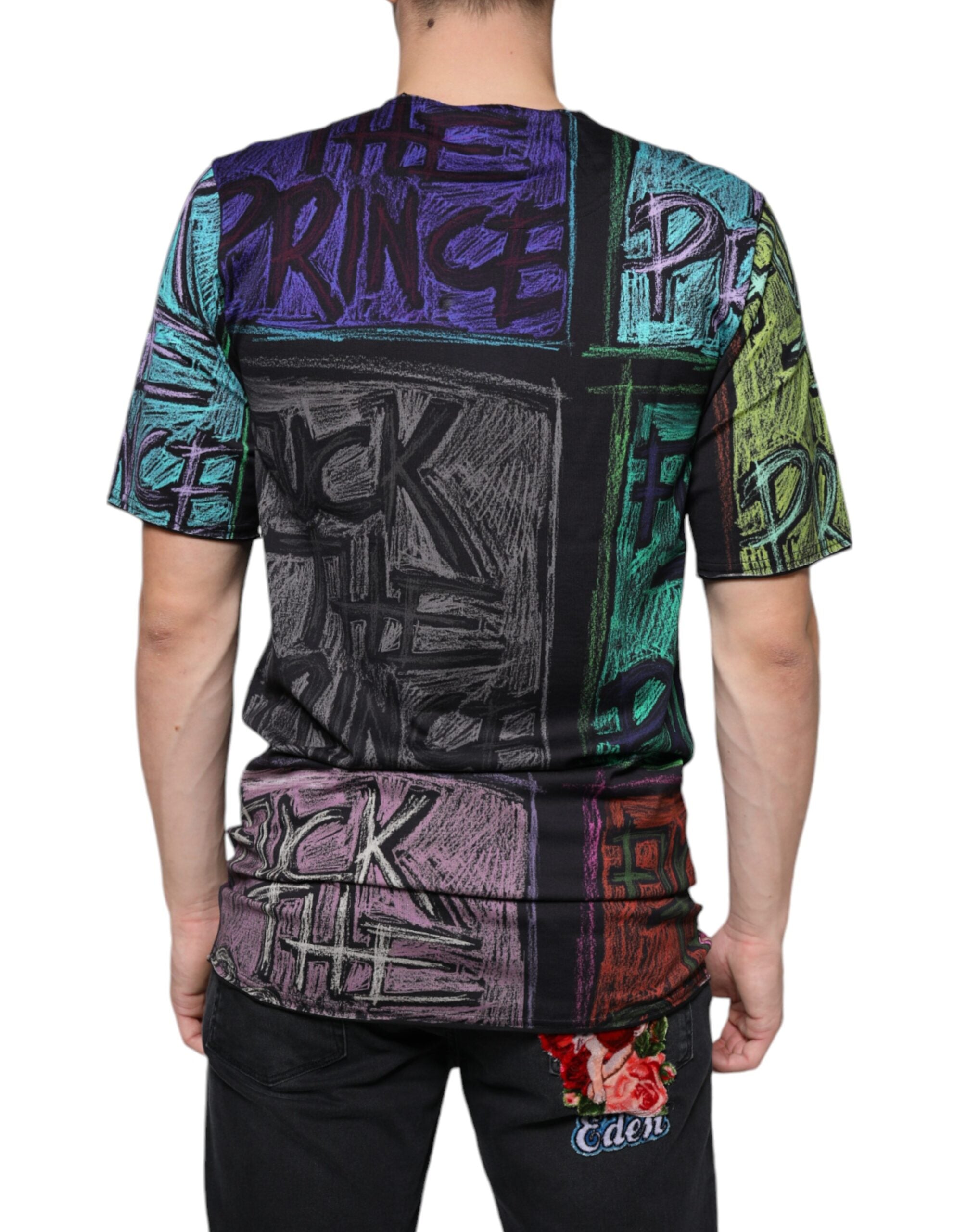 Multicolor Graphic Print Cotton T-shirt - ventzia