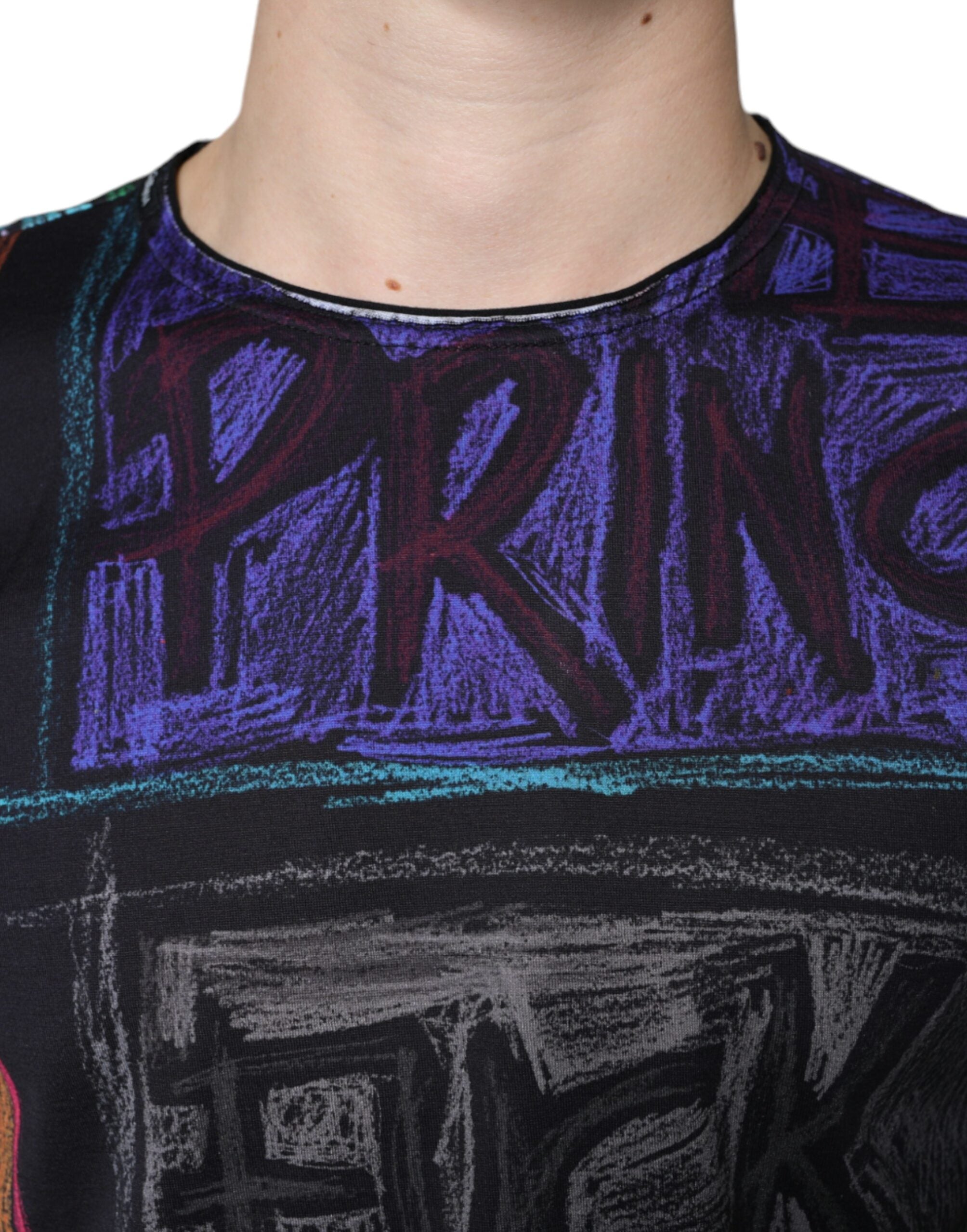 Multicolor Graphic Print Cotton T-shirt - ventzia