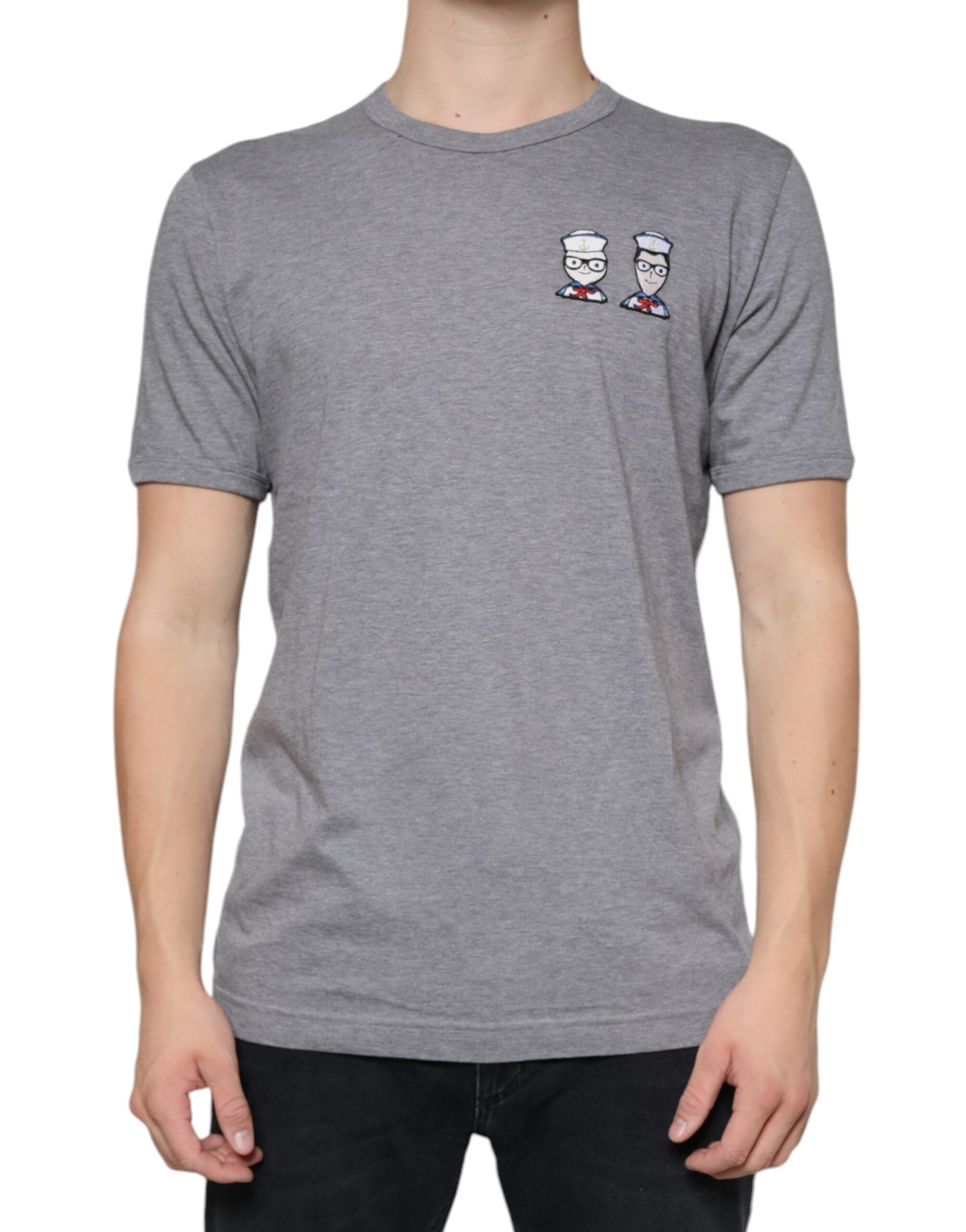 Gray Cotton #DGFamily Short Sleeves T-shirt - ventzia