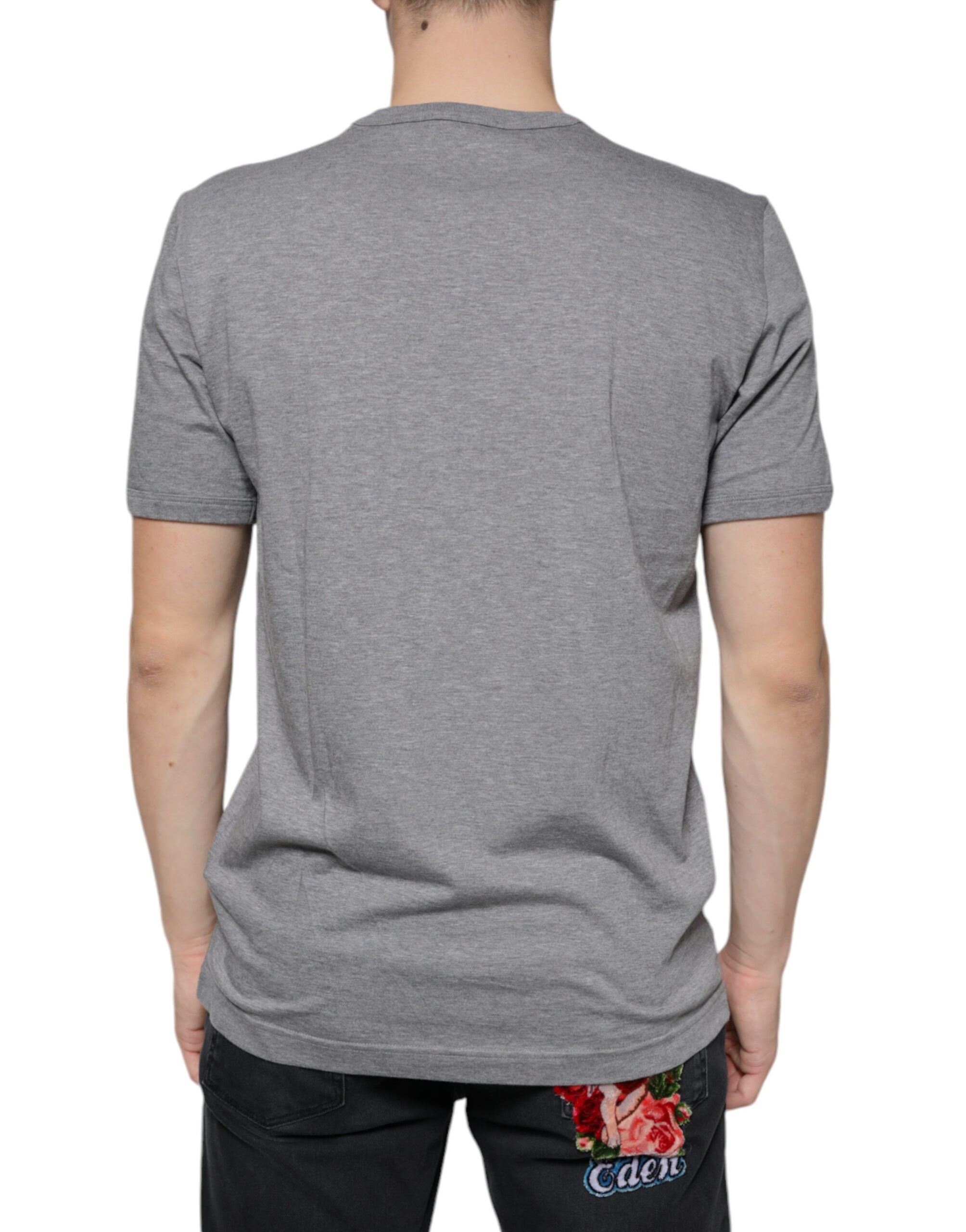 Gray Cotton #DGFamily Short Sleeves T-shirt - ventzia