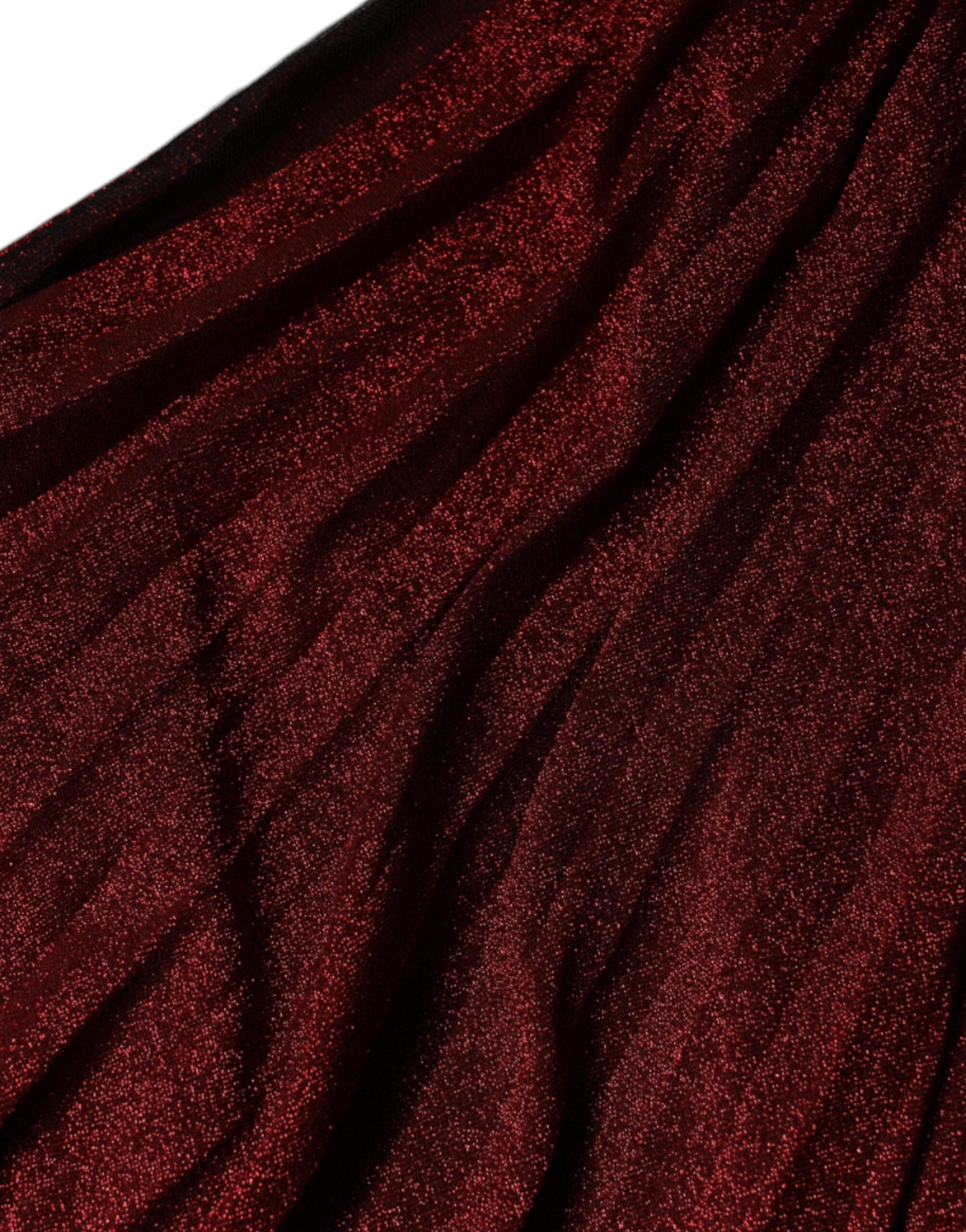 Red One Shoulder Pleated A-line Mini Dress - ventzia