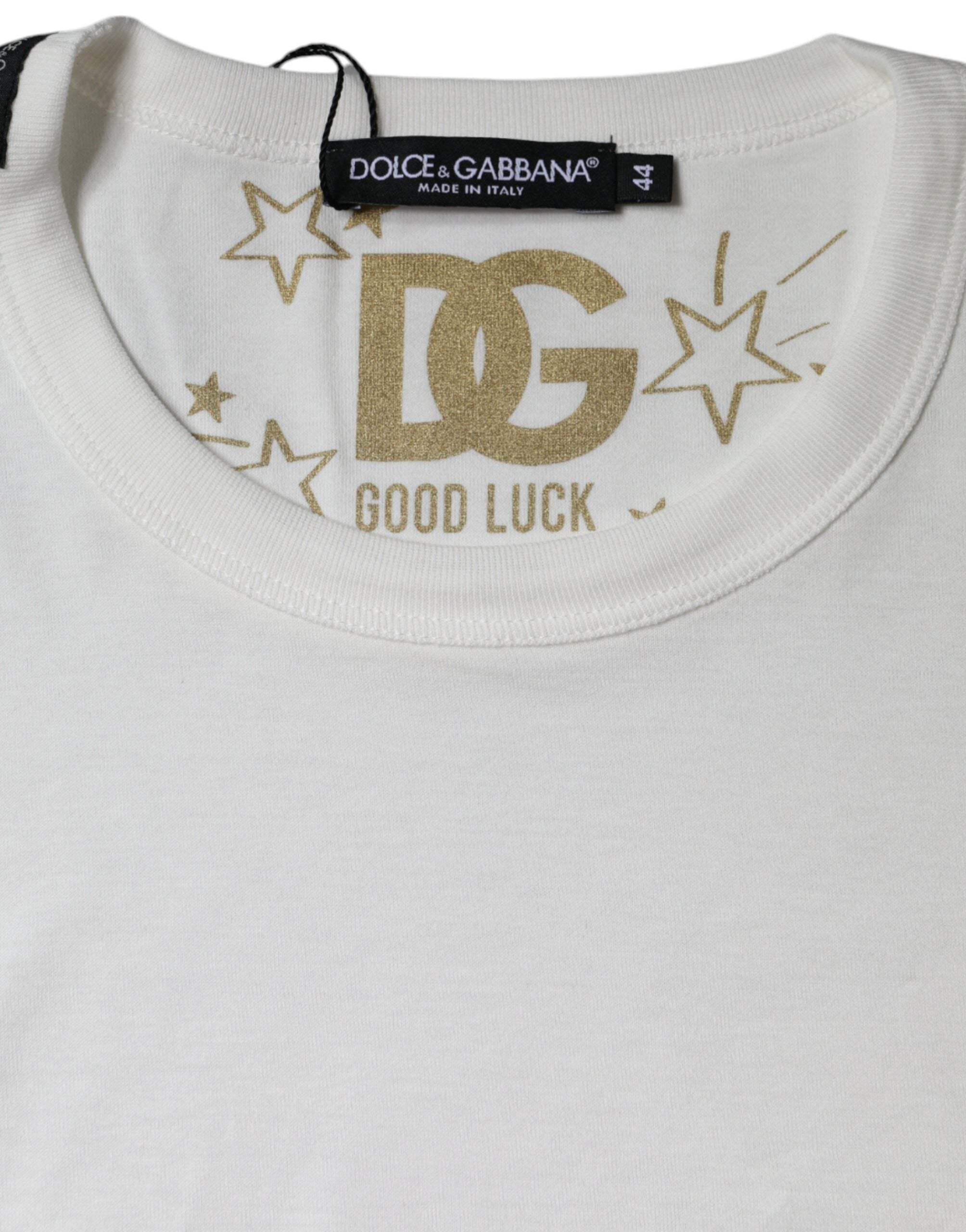 White Cotton Crew Neck Short Sleeve T-shirt - ventzia