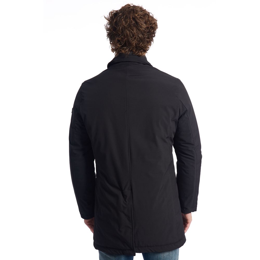 Black Polyester Jacket - ventzia