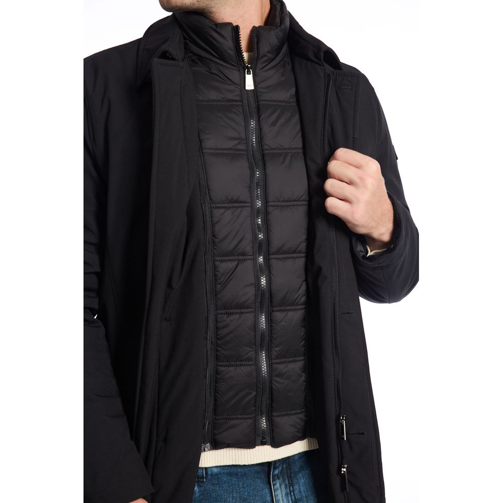 Black Polyester Jacket - ventzia