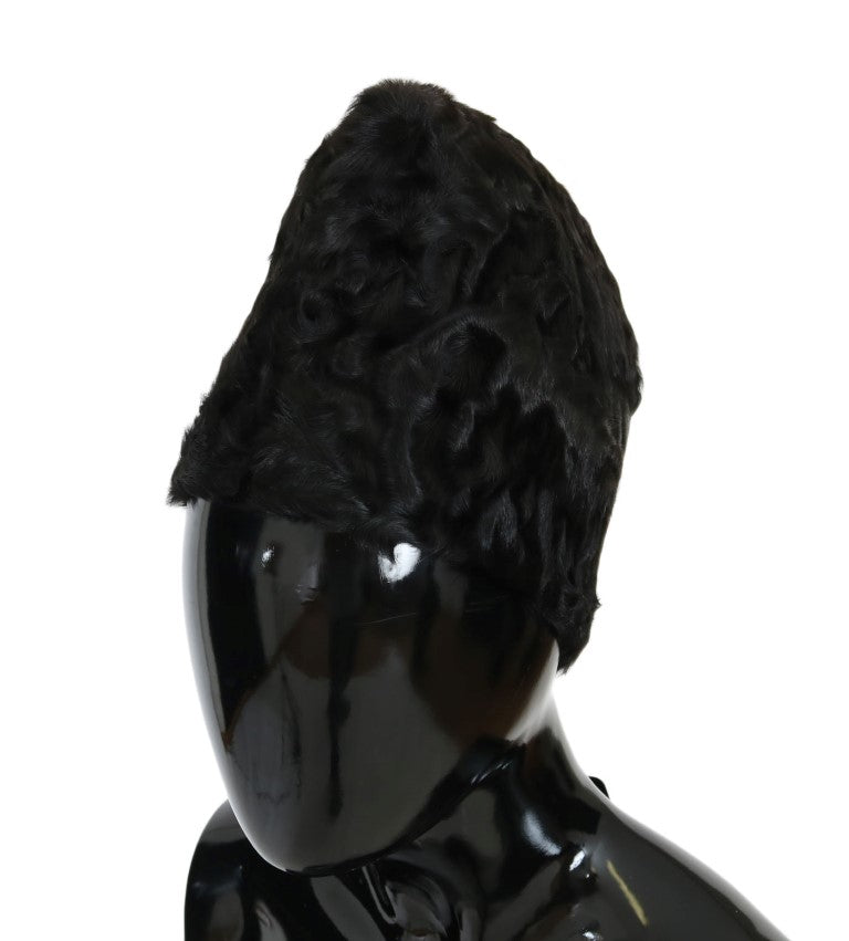 Elegant Black Xiangao Fur Beanie Hat - ventzia