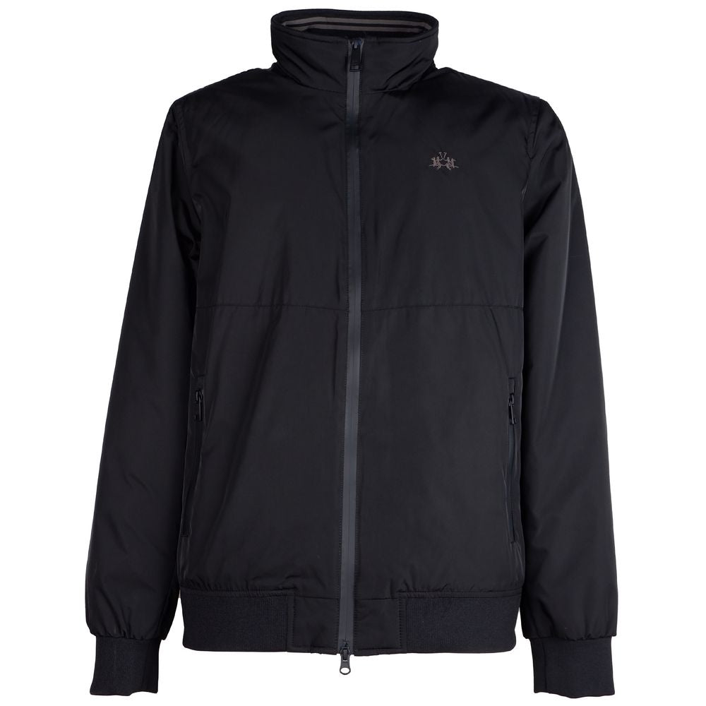 Black Polyester Jacket - ventzia