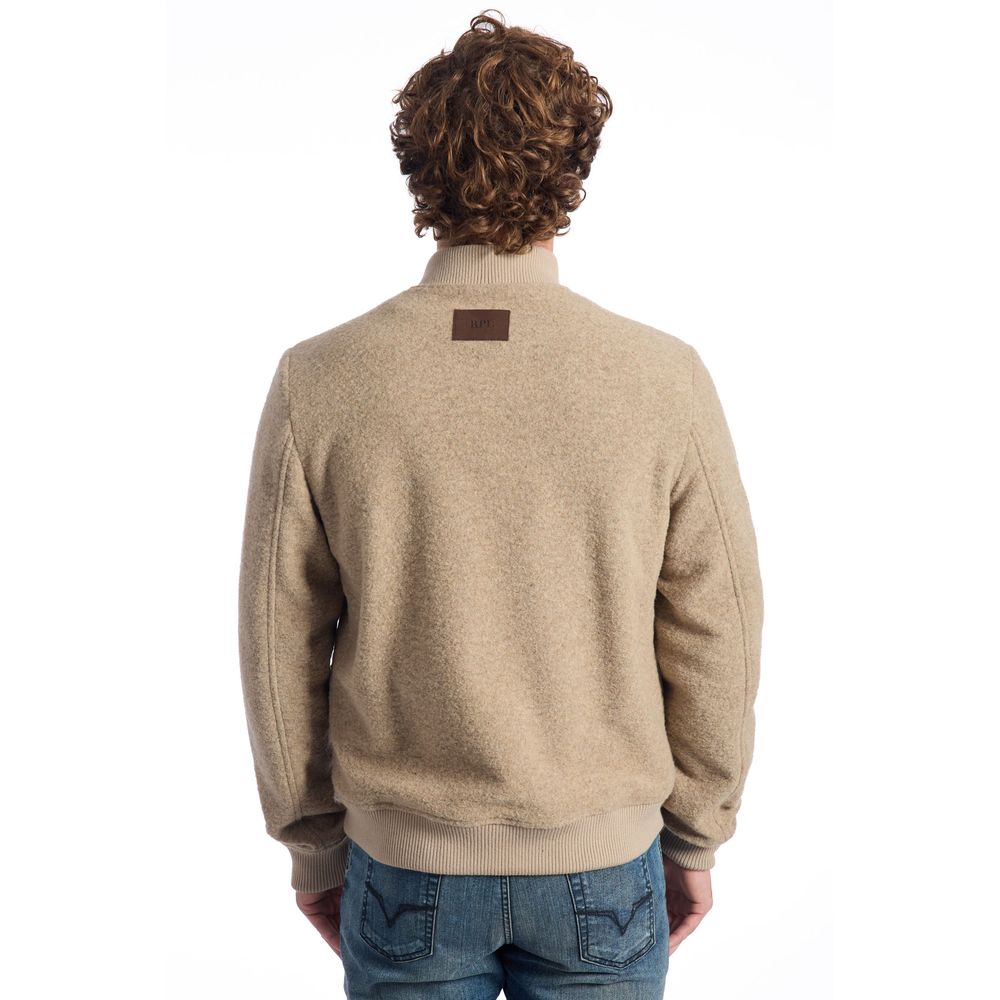 Beige Wool Men Jacket - ventzia