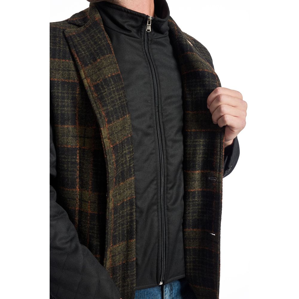 Brown Wool Men's Jacket - ventzia
