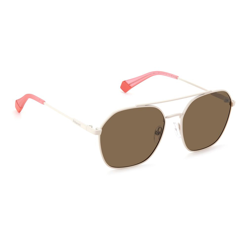 Beige Stainless Steel Sunglasses - ventzia