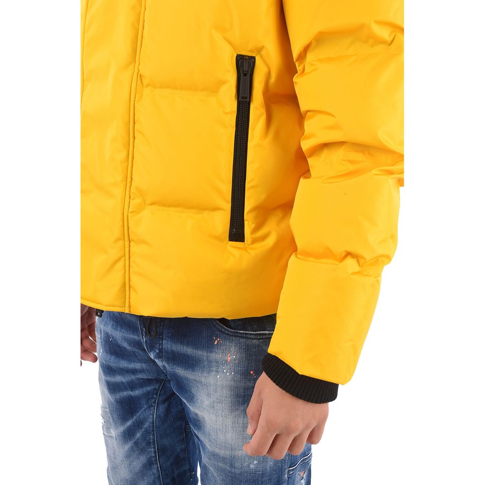 Yellow Nylon Men Jacket - ventzia