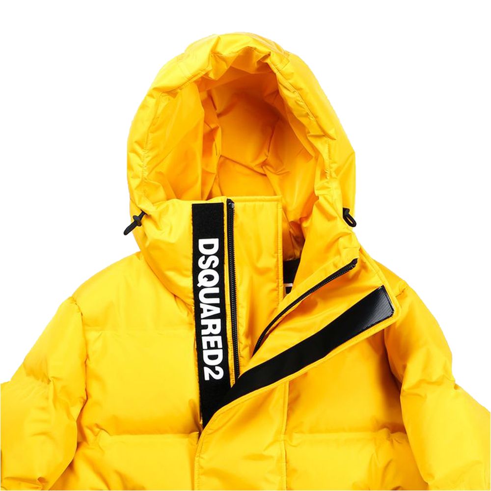Yellow Nylon Men Jacket - ventzia