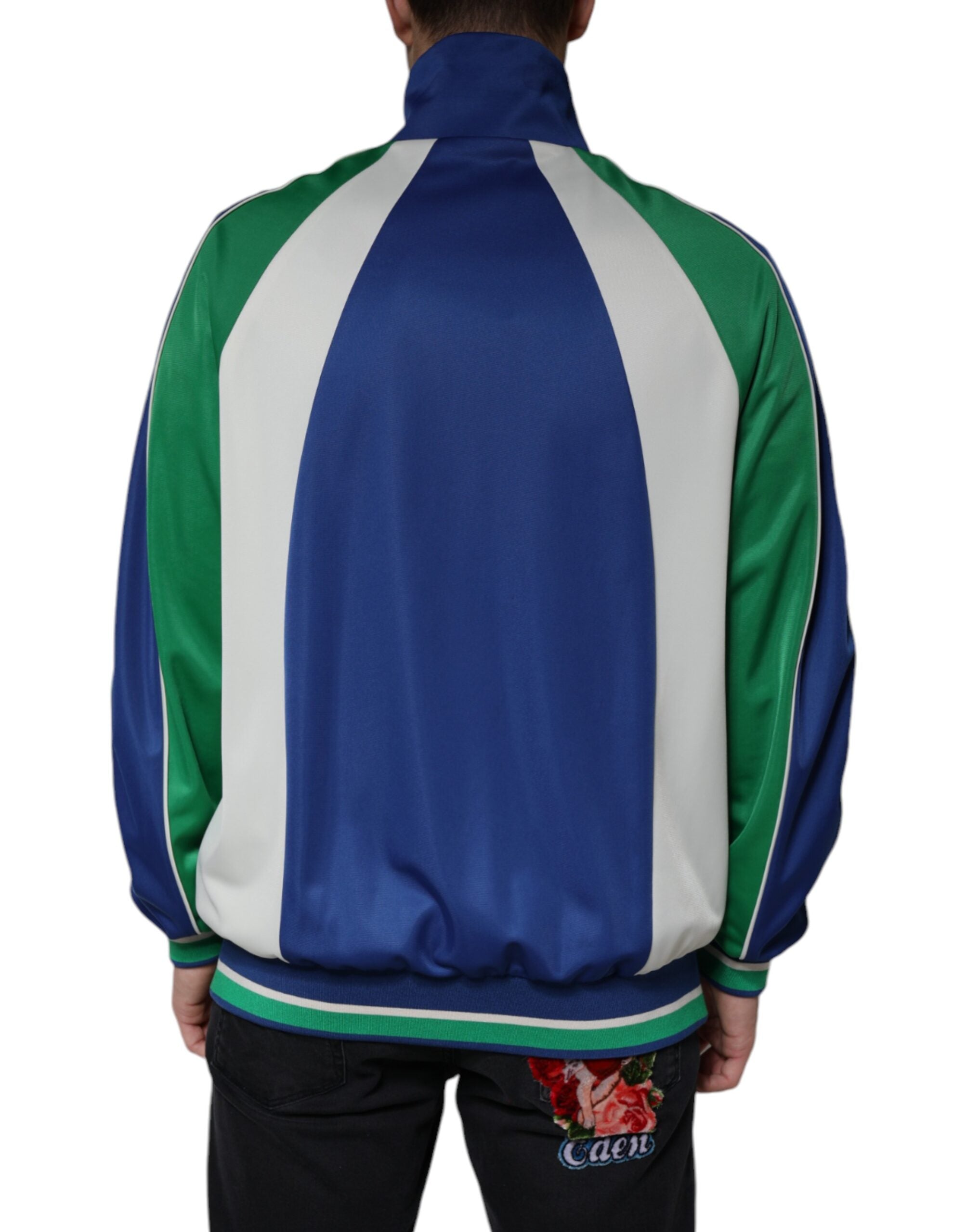 Multicolor Polyester Full Zip Bomber Jacket - ventzia