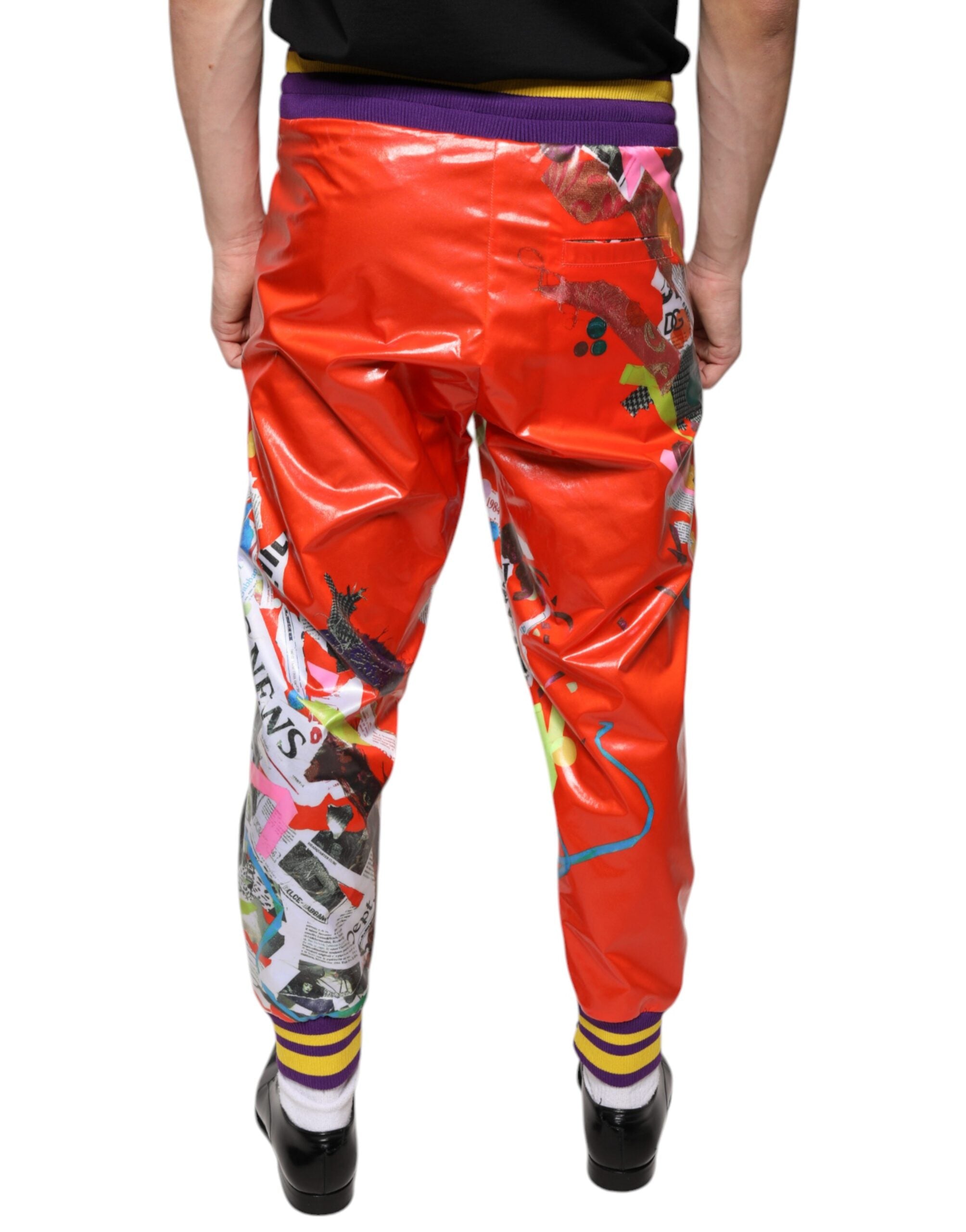 Multicolor Printed Jogger Sweatpants Pants - ventzia