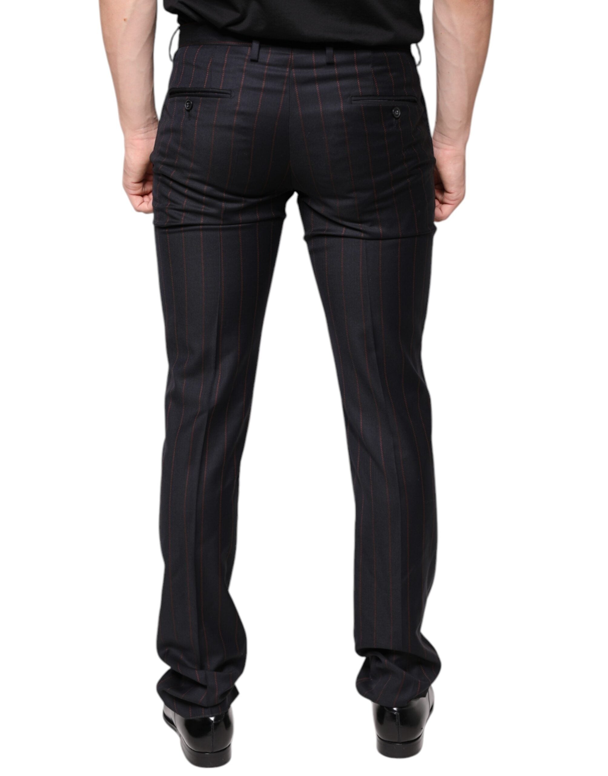 Black Stripes Skinny Men Dress Pants - ventzia