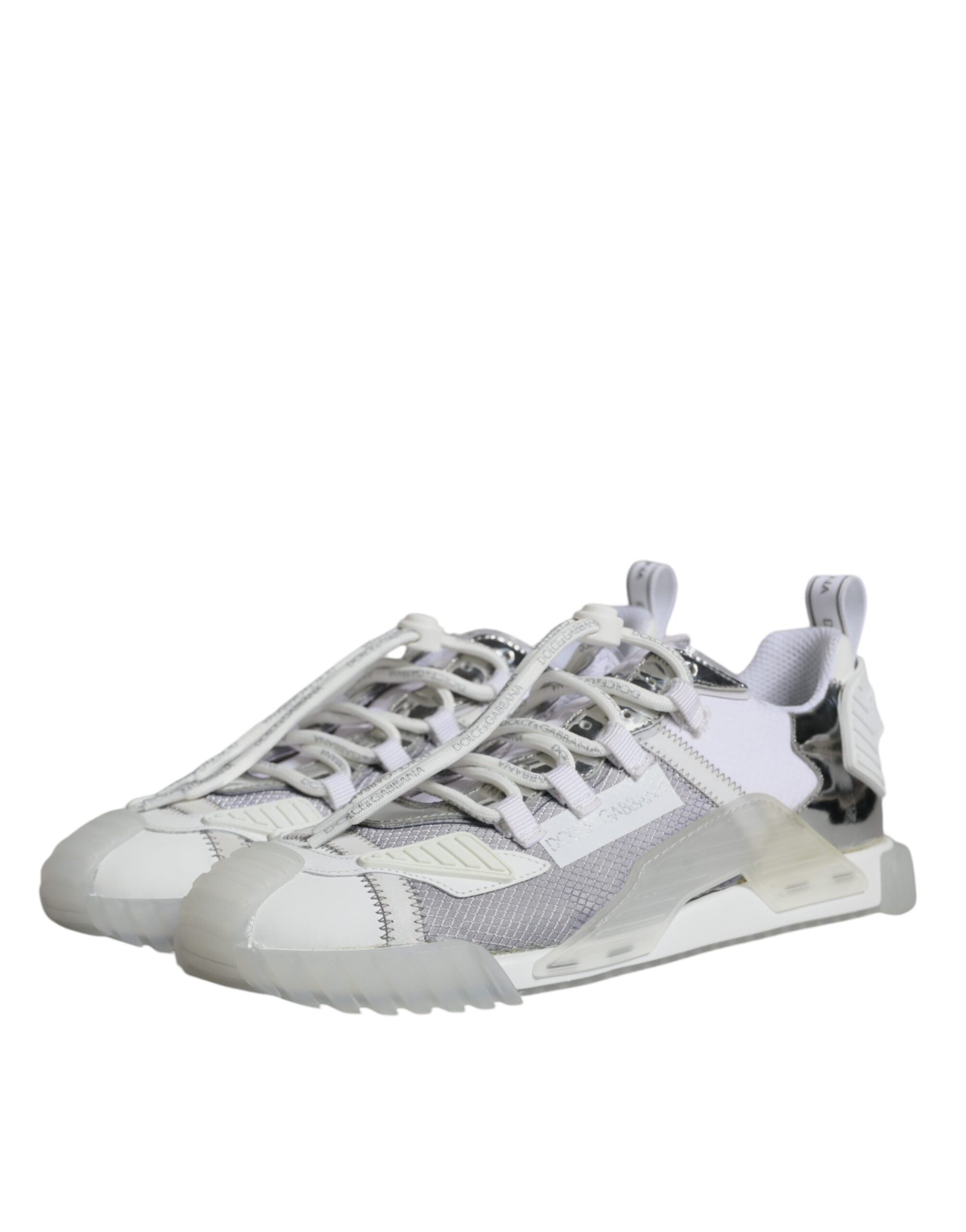 White Silver Low Top NS1 Sneakers Shoes - ventzia