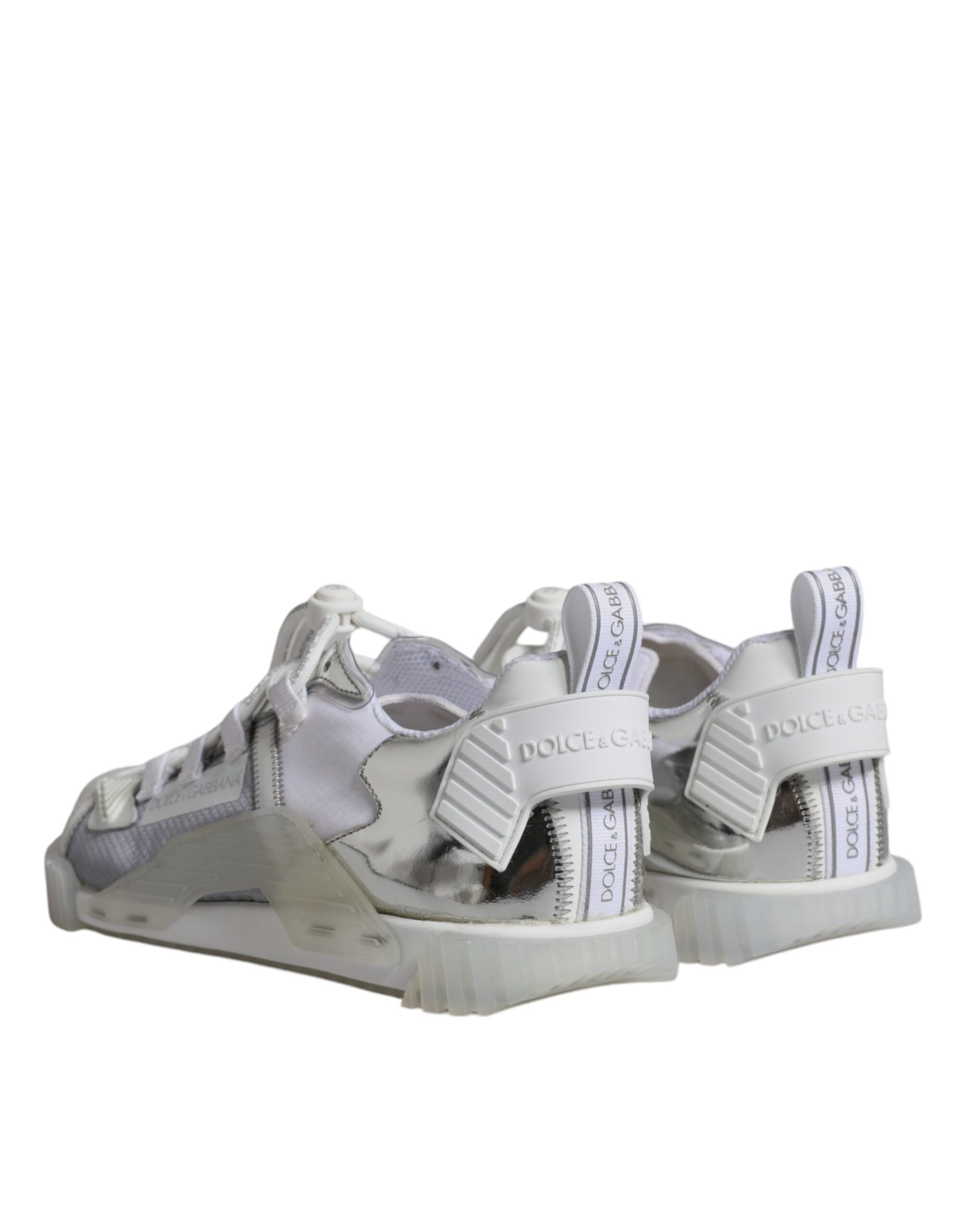 White Silver Low Top NS1 Sneakers Shoes - ventzia