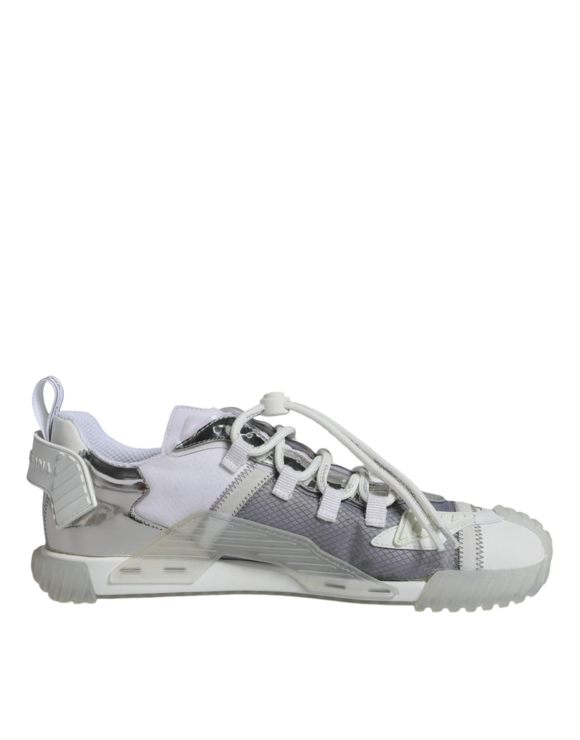 White Silver Low Top NS1 Sneakers Shoes - ventzia
