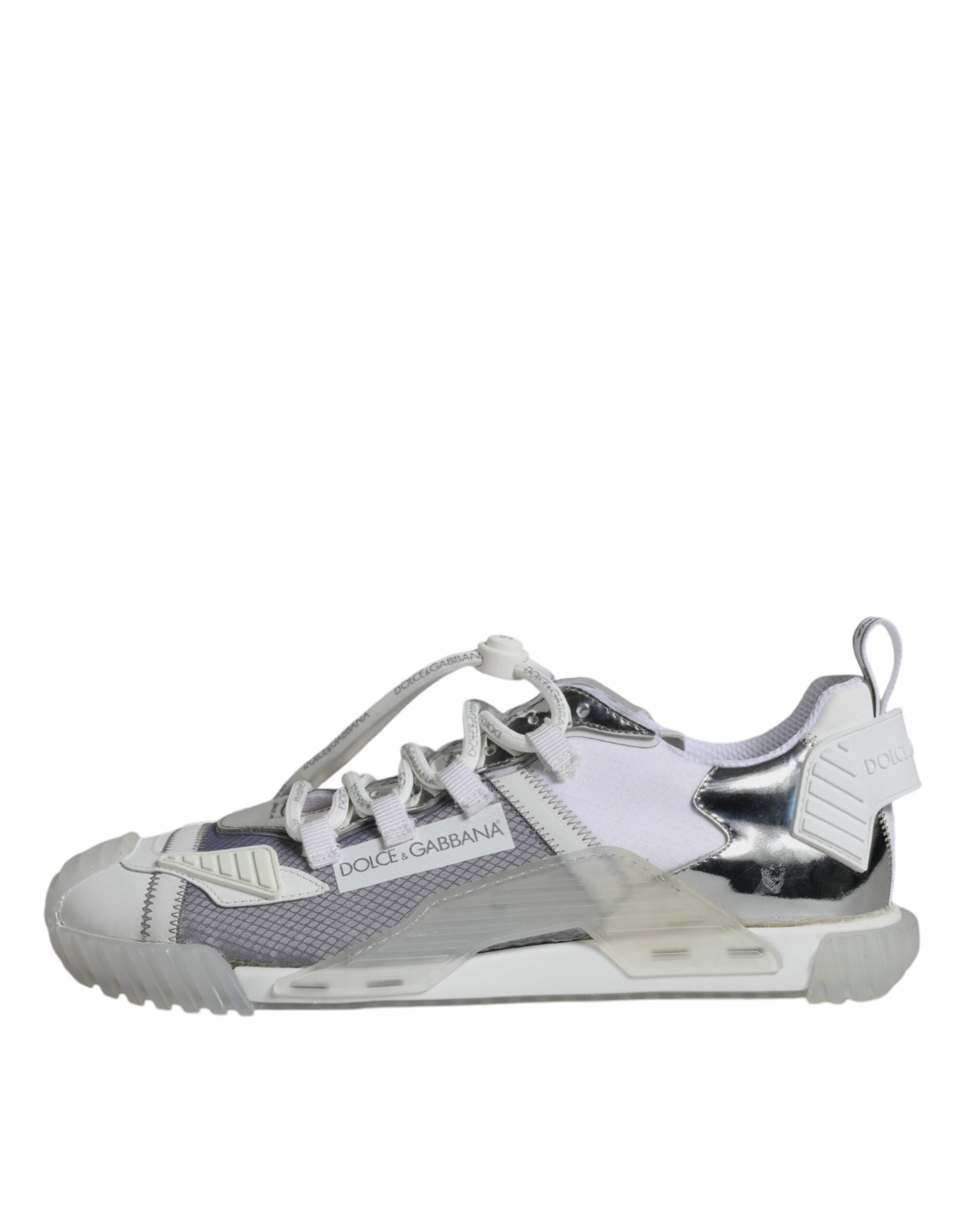 White Silver Low Top NS1 Sneakers Shoes - ventzia