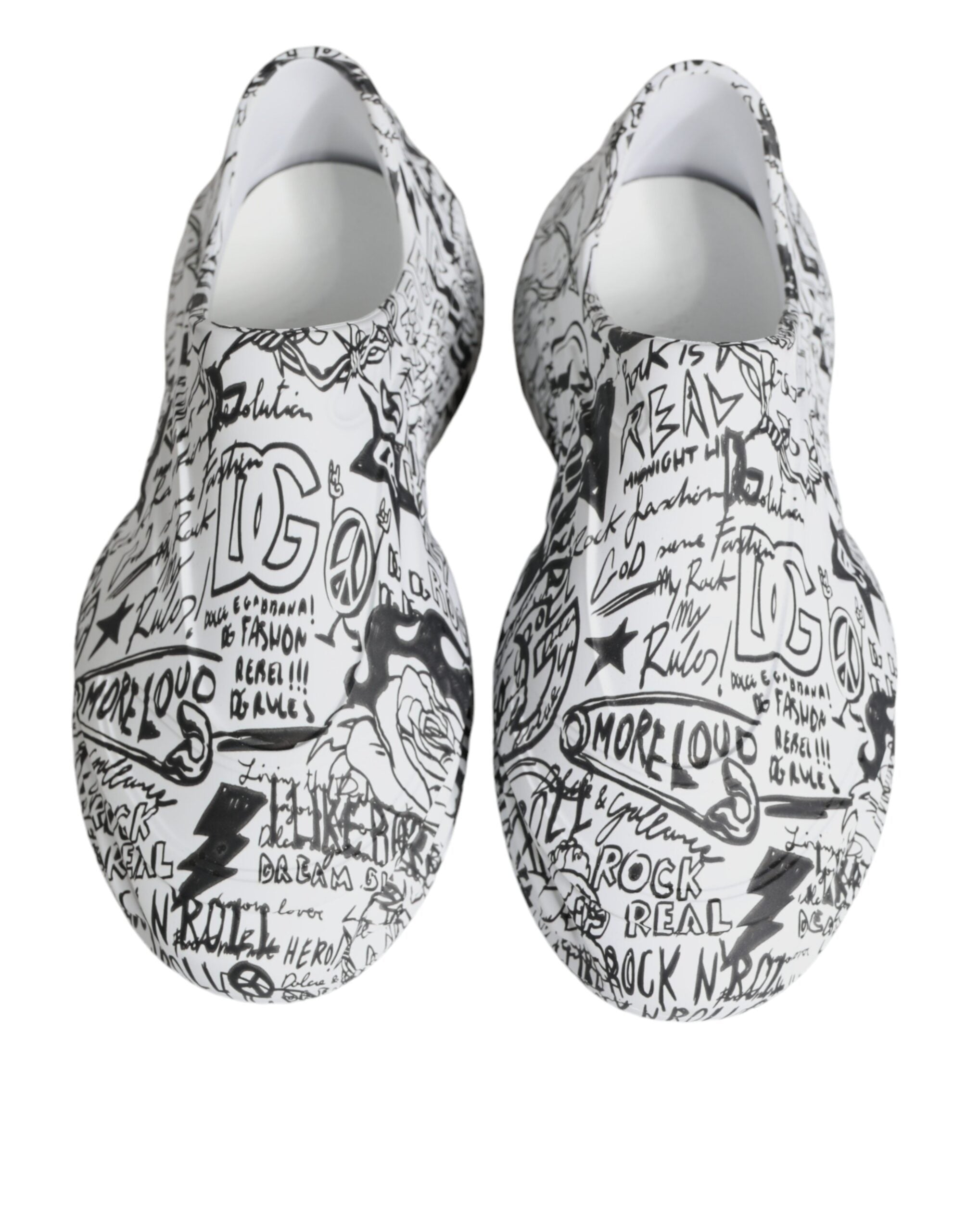 White Black Graffiti Daymaster Sneakers Shoes - ventzia
