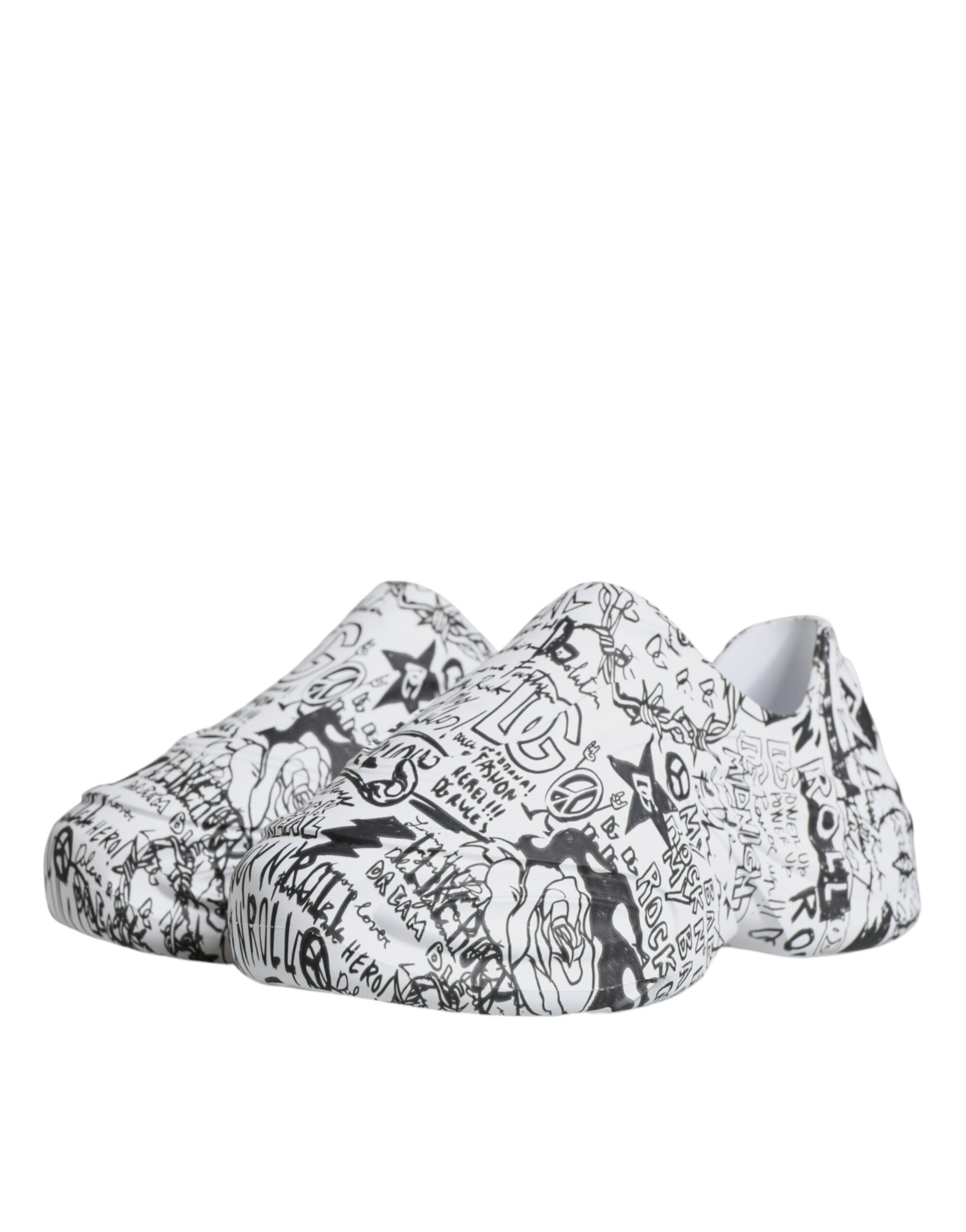 White Black Graffiti Daymaster Sneakers Shoes - ventzia